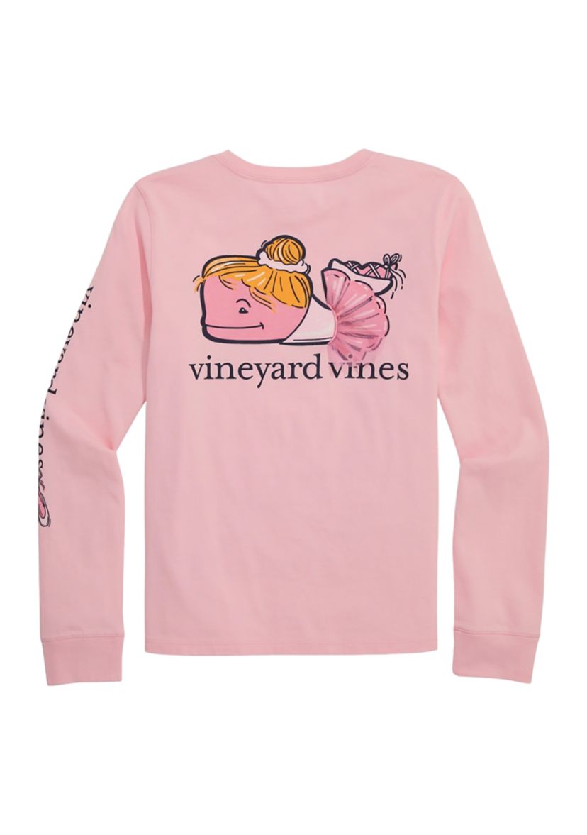 Girls 7-16 Ballerina Whale Pocket T-Shirt