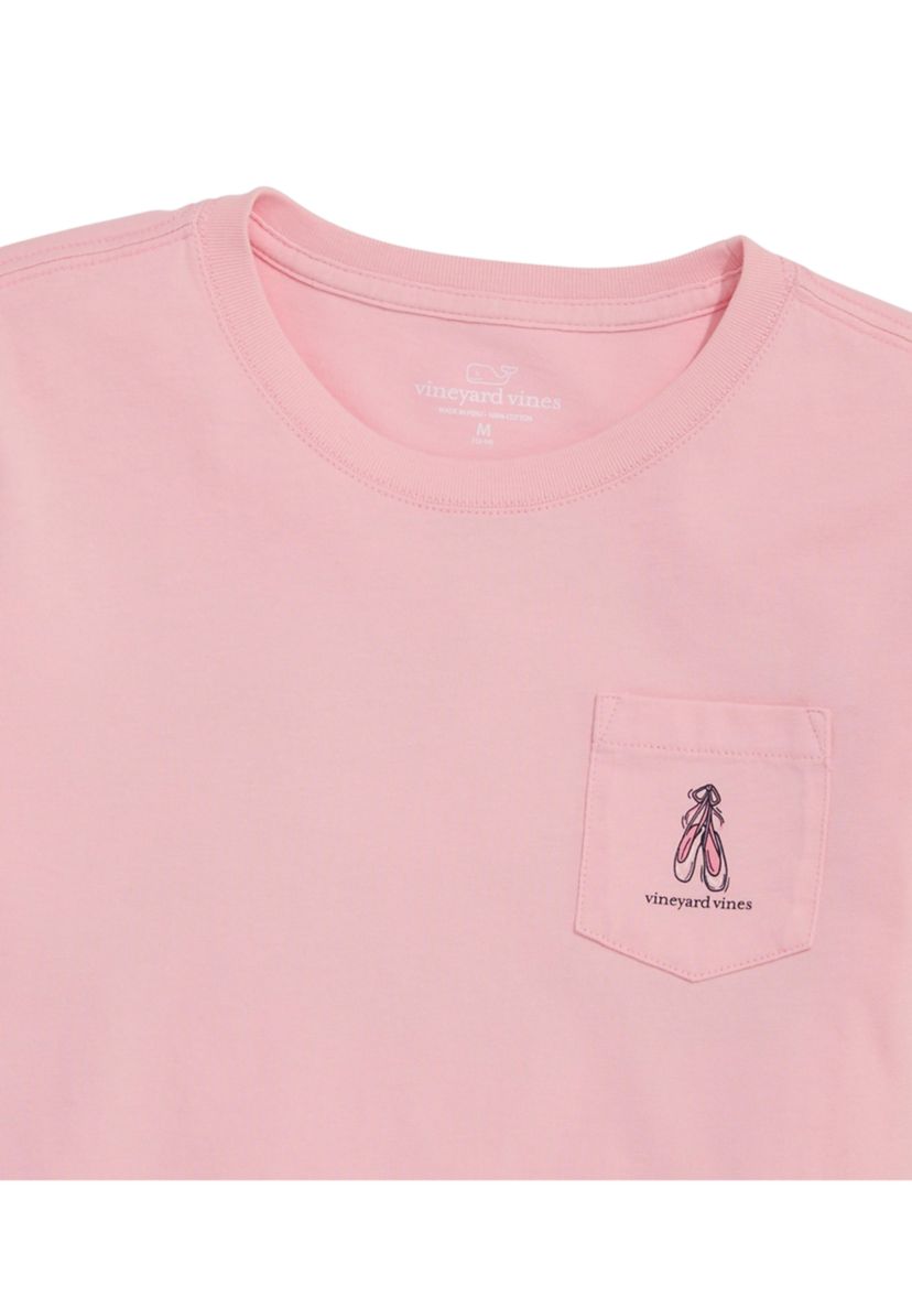 Girls 7-16 Ballerina Whale Pocket T-Shirt