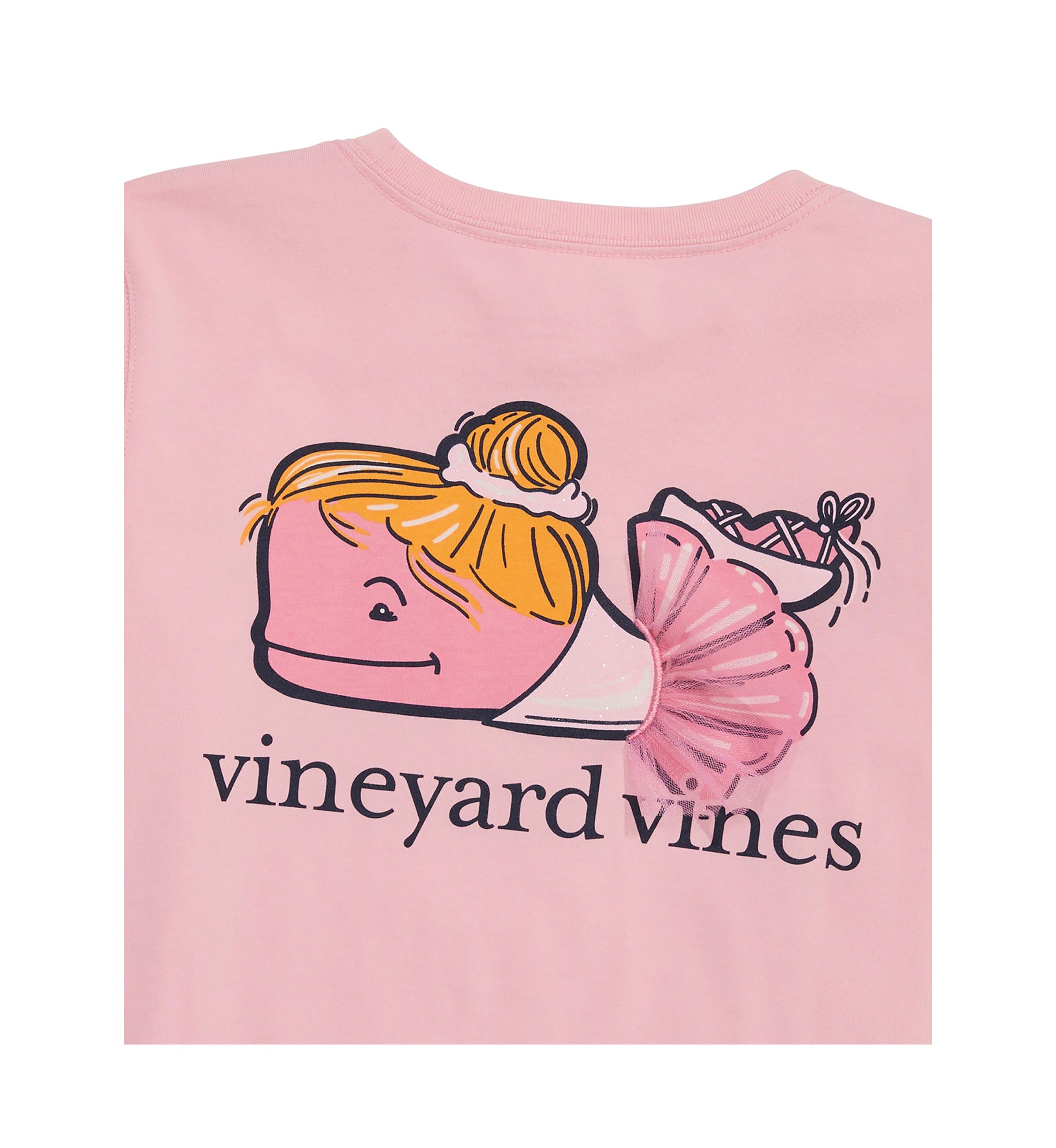 Girls 7-16 Ballerina Whale Pocket T-Shirt