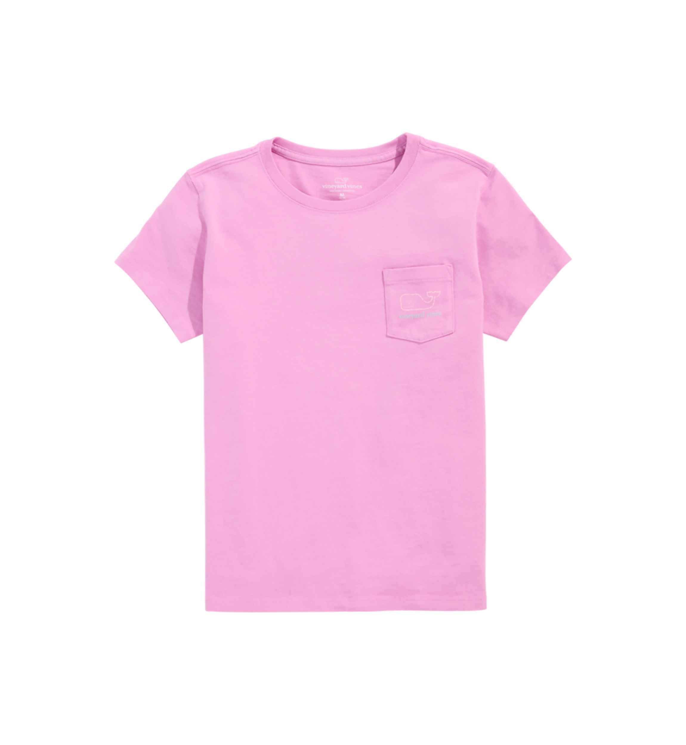 Girls 7-16 Vintage Whale Short Sleeve Pocket T-Shirt