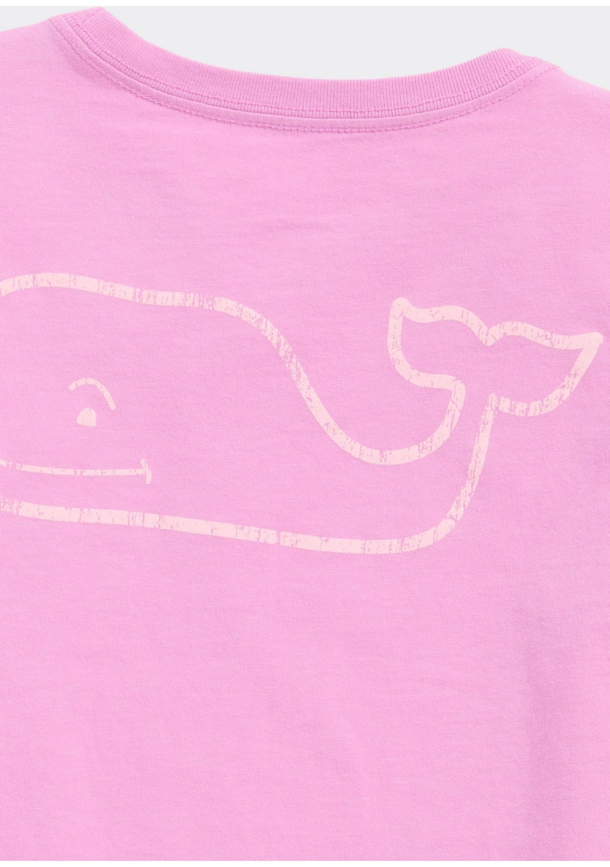 Girls 7-16 Vintage Whale Short Sleeve Pocket T-Shirt