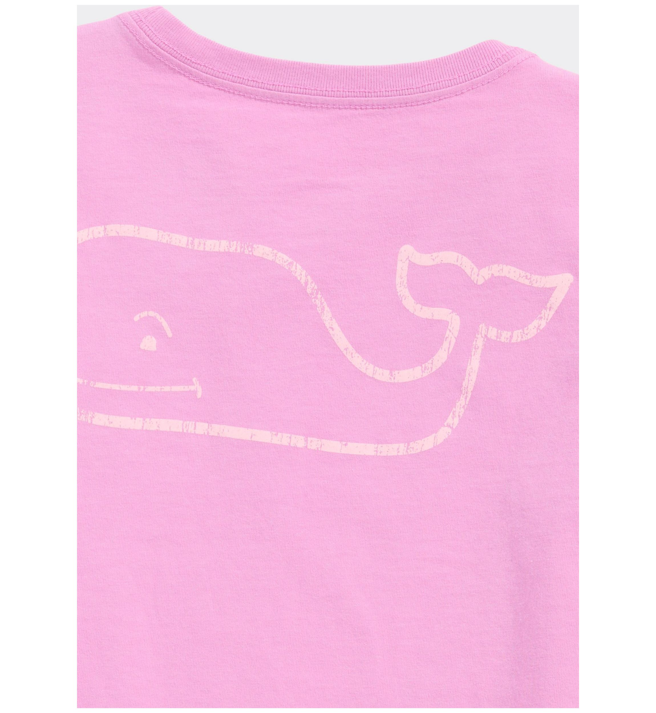 Girls 7-16 Vintage Whale Short Sleeve Pocket T-Shirt