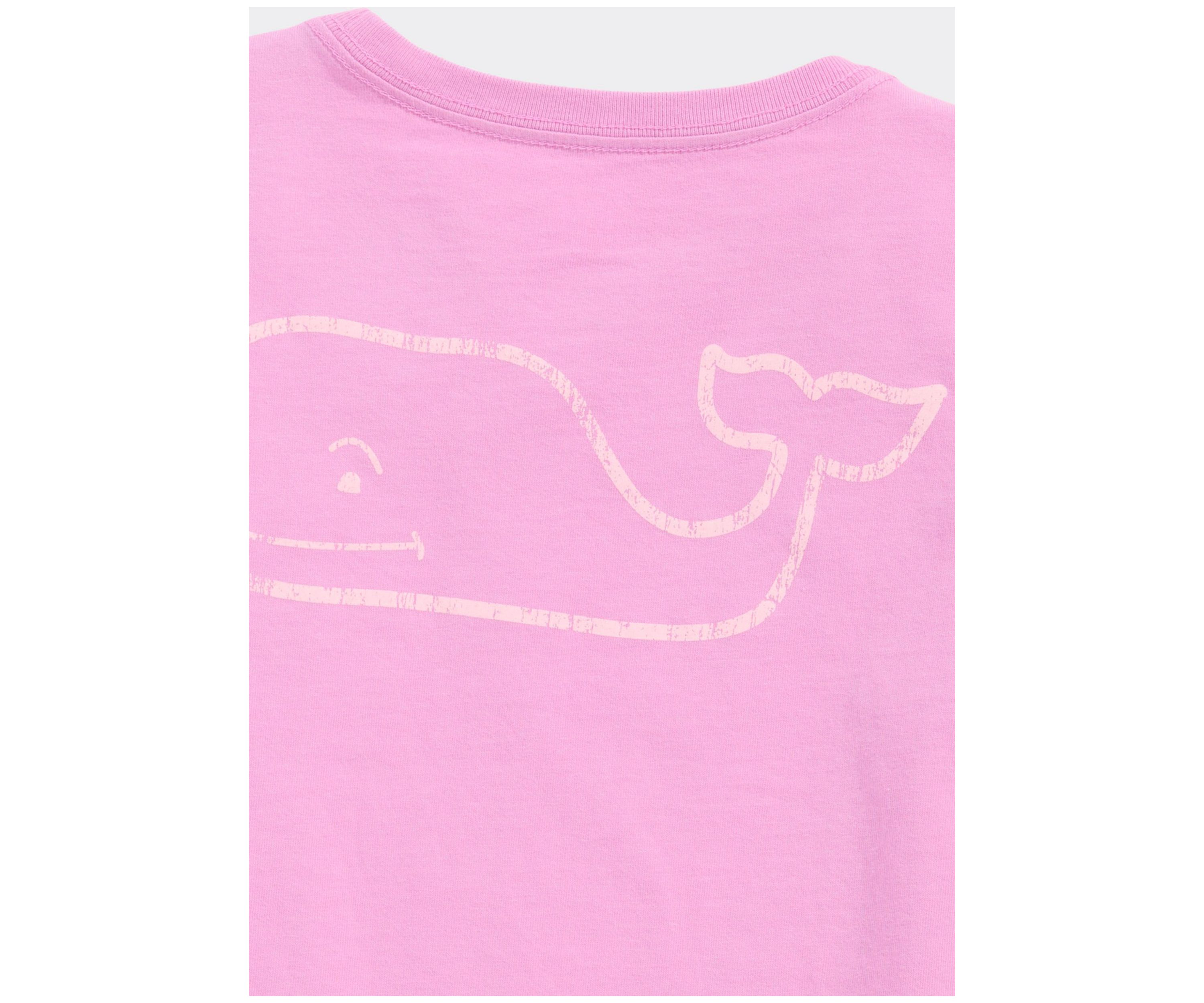 Girls 7-16 Vintage Whale Short Sleeve Pocket T-Shirt