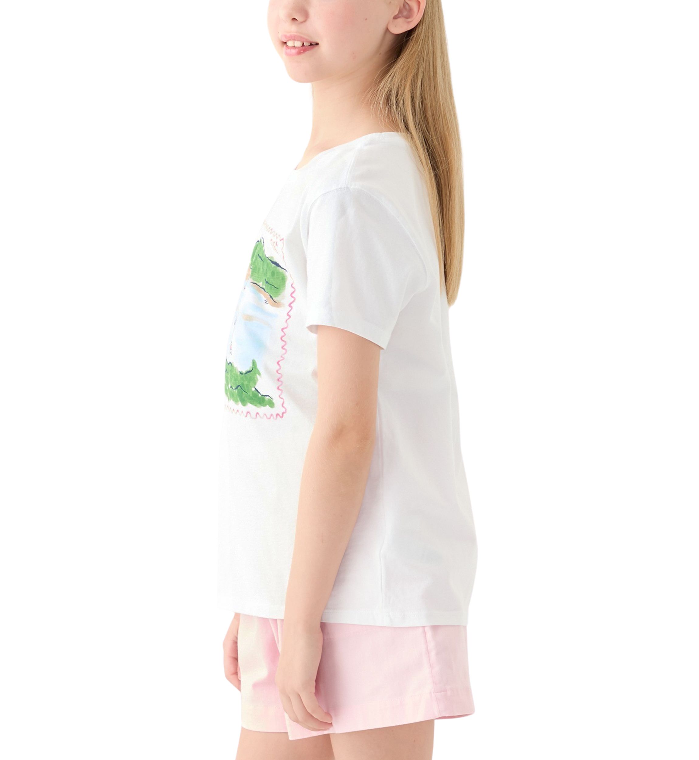 Girls 7-16 Postage Stamp Graphic T-Shirt