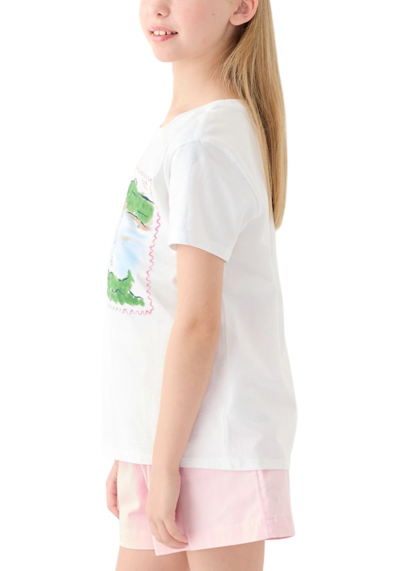 Girls 7-16 Postage Stamp Graphic T-Shirt