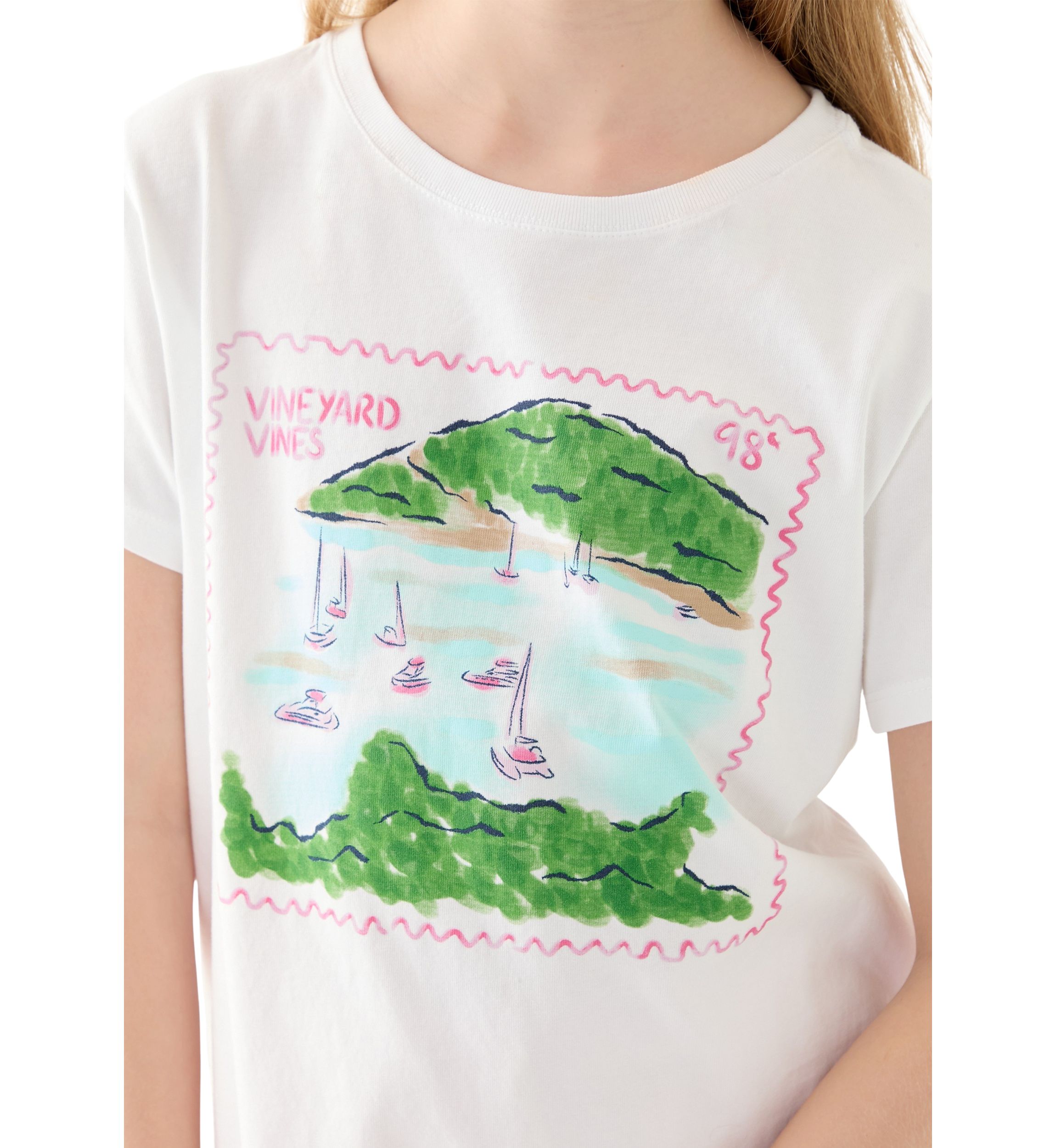 Girls 7-16 Postage Stamp Graphic T-Shirt
