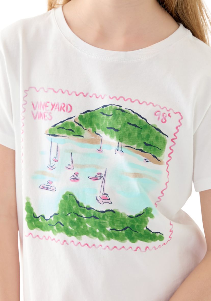Girls 7-16 Postage Stamp Graphic T-Shirt