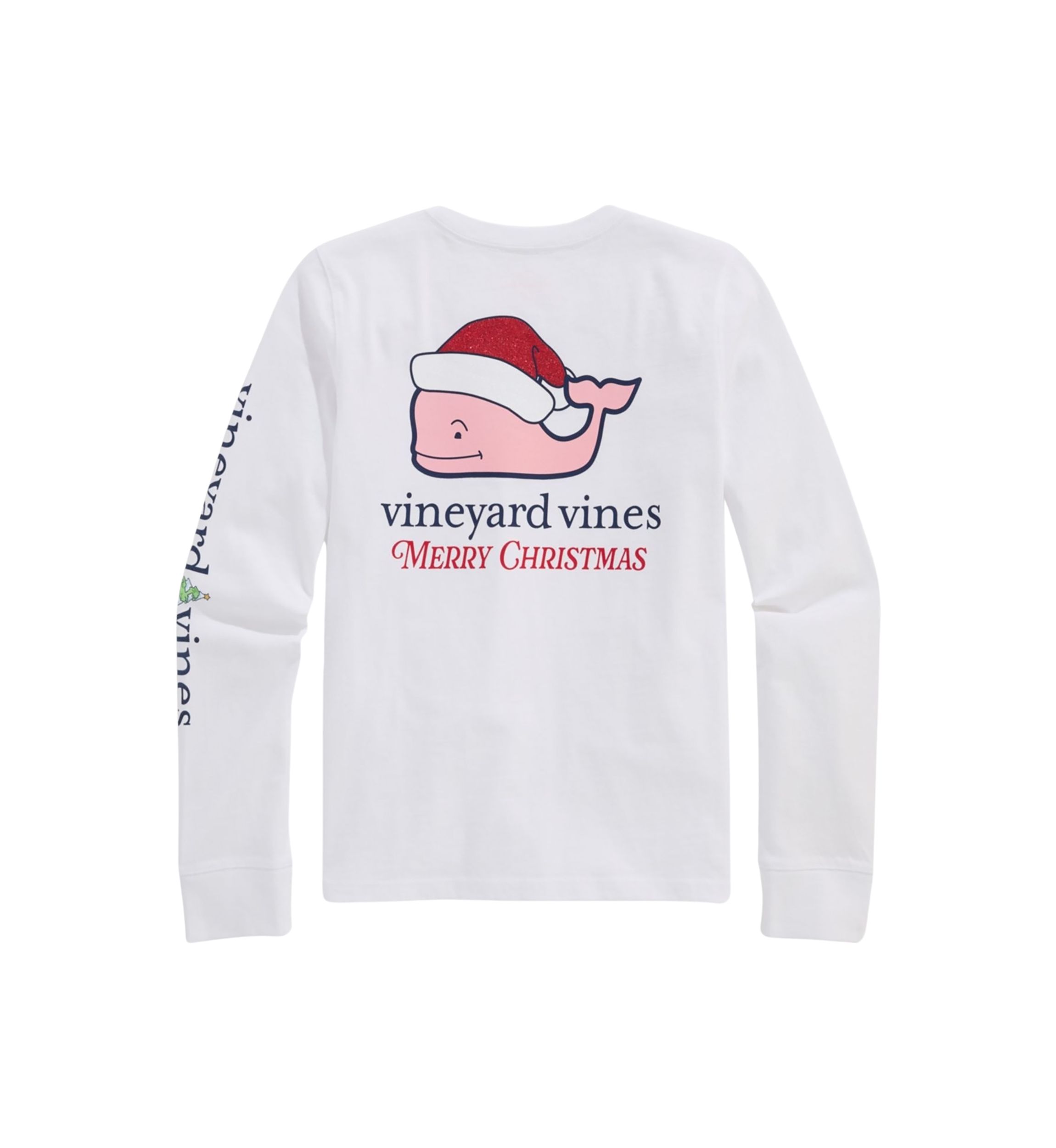 Girls 7-16 Glitter Santa Whale Sweatshirt
