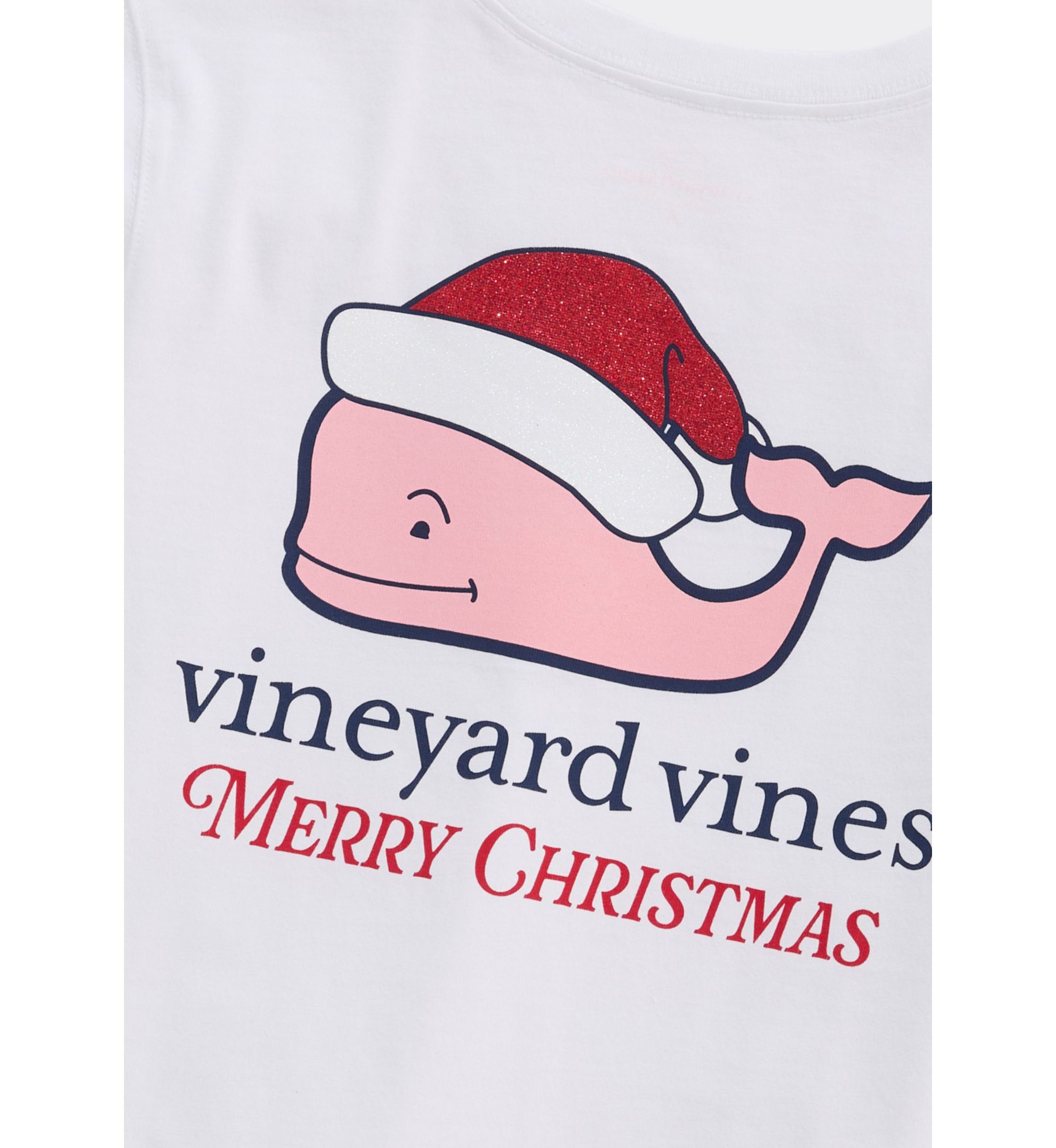 Girls 7-16 Glitter Santa Whale Sweatshirt