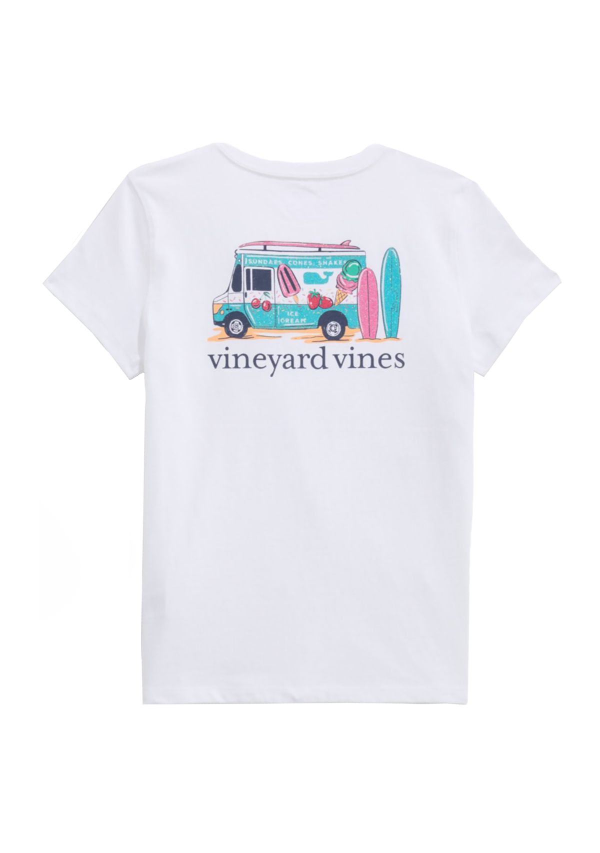 Girls 7-16 Drop Shoulder Ice Cream Surf Graphic T-Shirt 