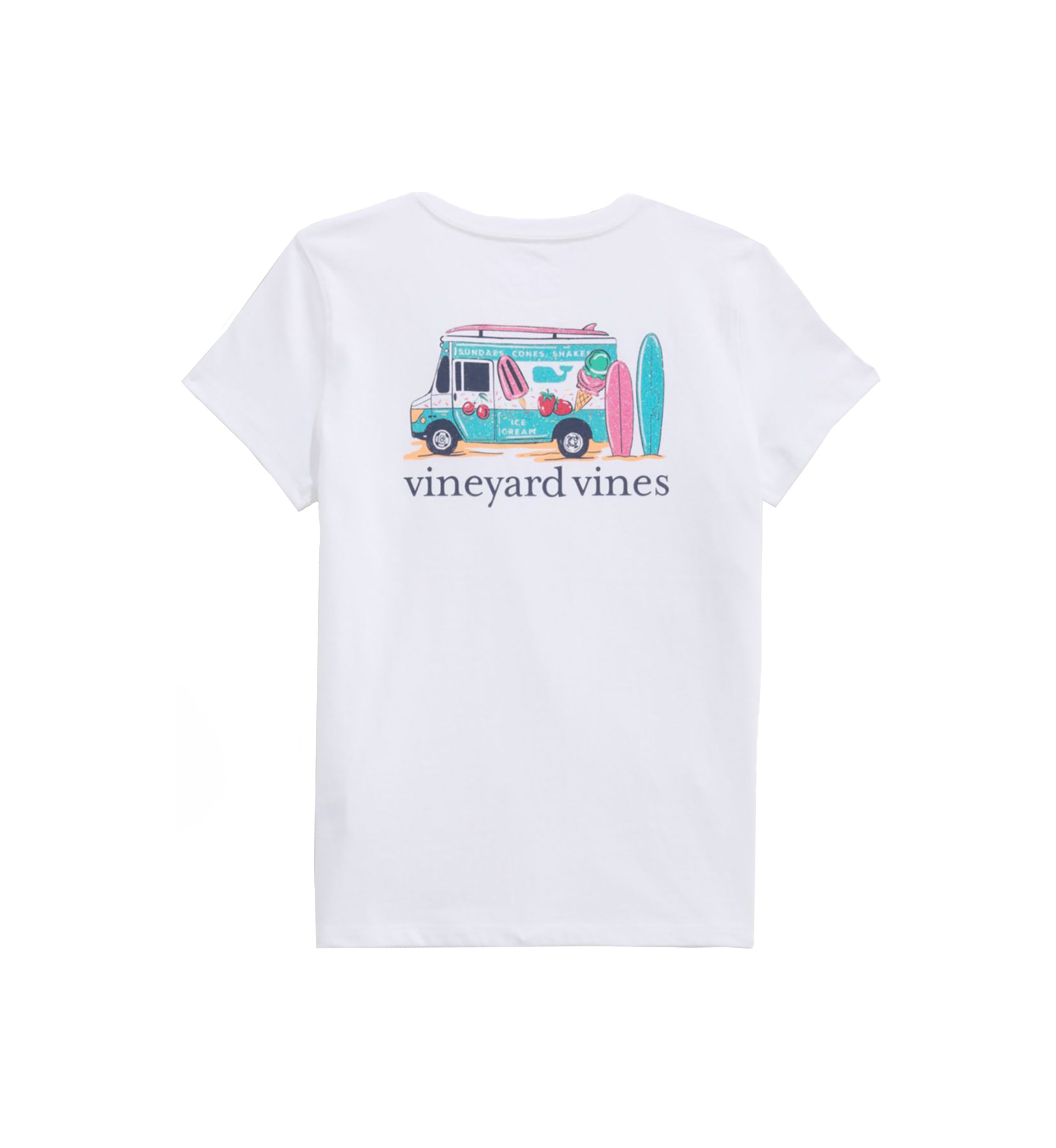 Girls 7-16 Drop Shoulder Ice Cream Surf Graphic T-Shirt 
