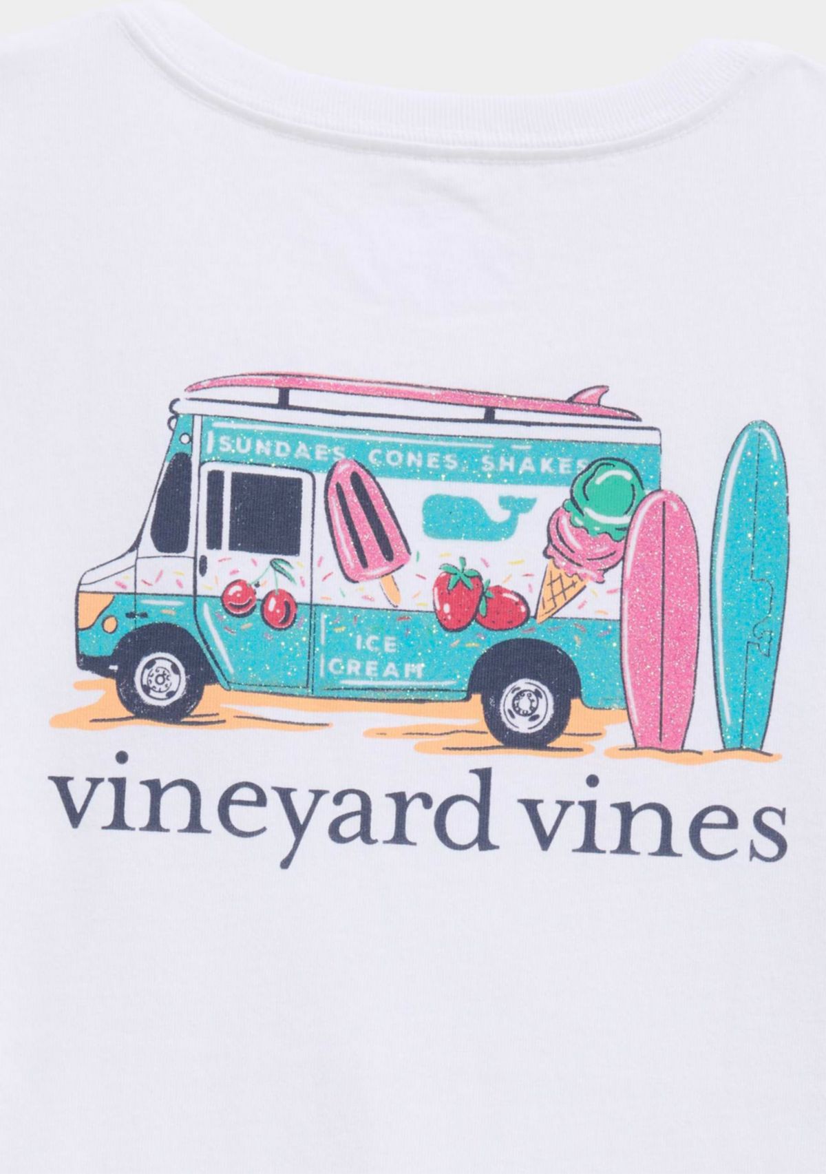 Girls 7-16 Drop Shoulder Ice Cream Surf Graphic T-Shirt 