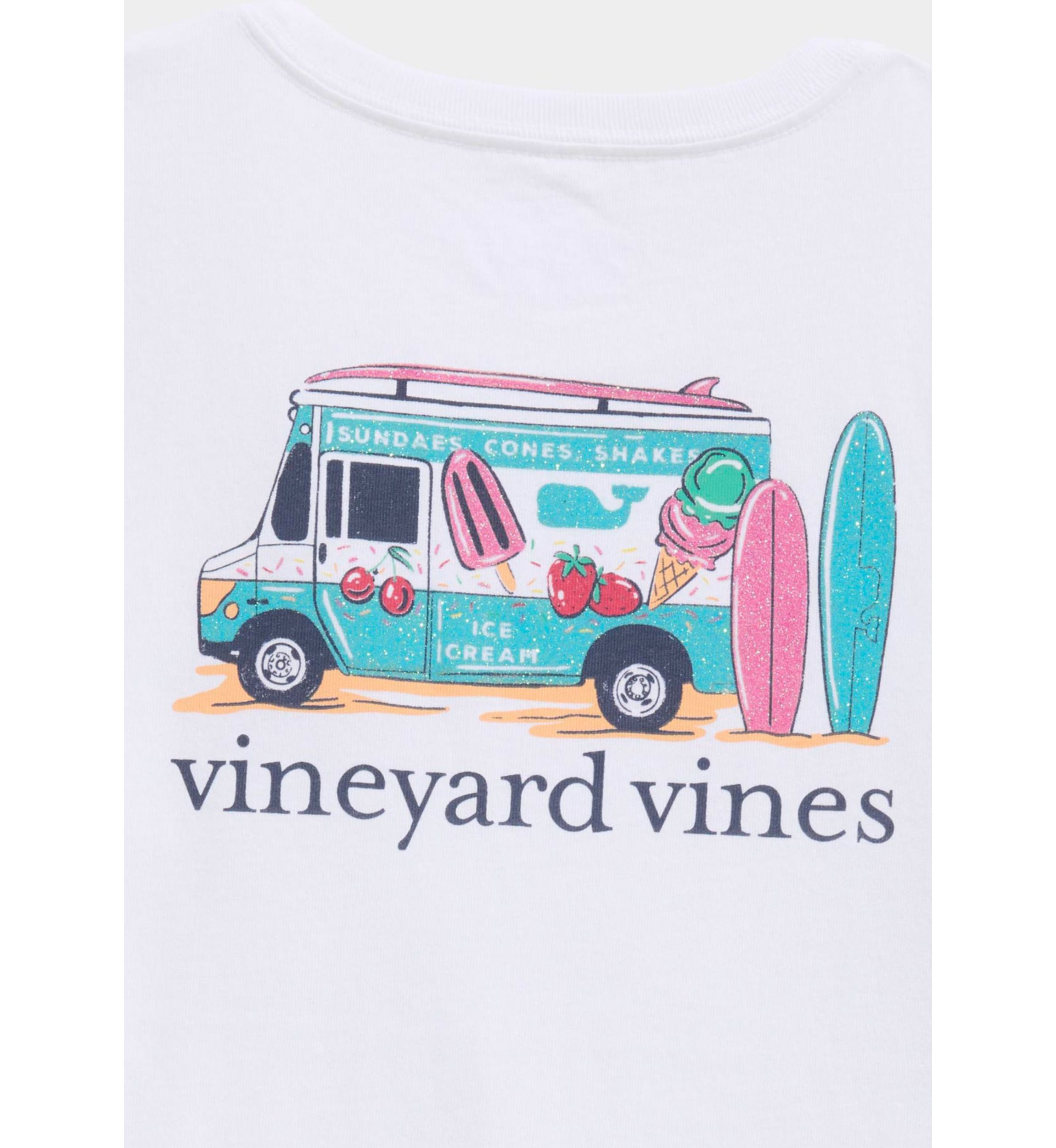 Girls 7-16 Drop Shoulder Ice Cream Surf Graphic T-Shirt 
