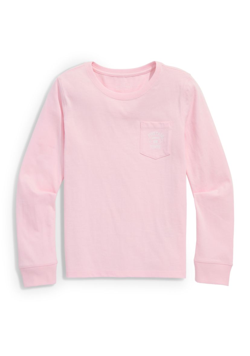 Girls 7-16 Long Sleeve Chest Pocket Football Graphic T-Shirt