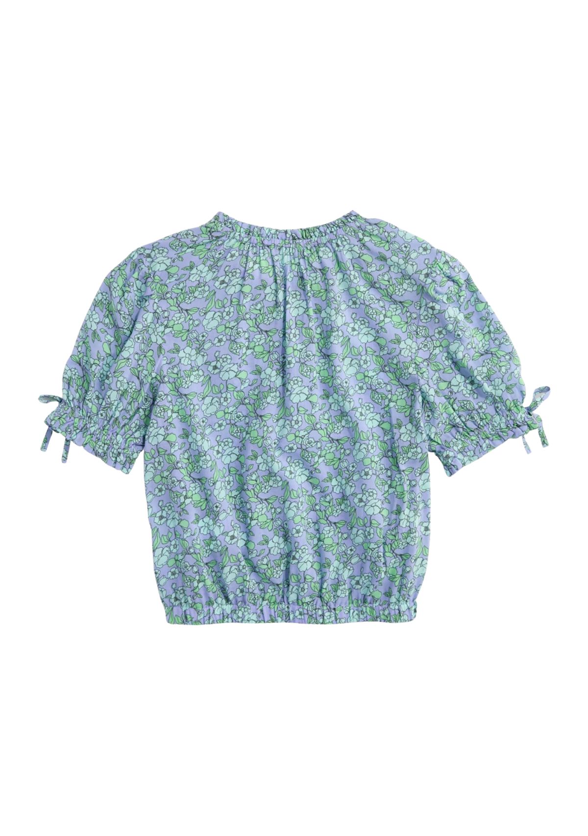 Girls 7-16 Printed Puff Sleeve Top