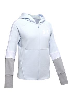 Under Armour Girls 7 16 Terry Full Zip Up Hoodie Belk