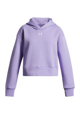 Under Armour Girls 7-16 Transparent Rival Fleece Hoodie, Small