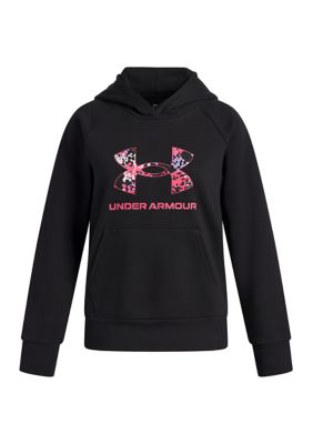 Under Armour Girls 7-16 Logo Hoodie, Black, Small