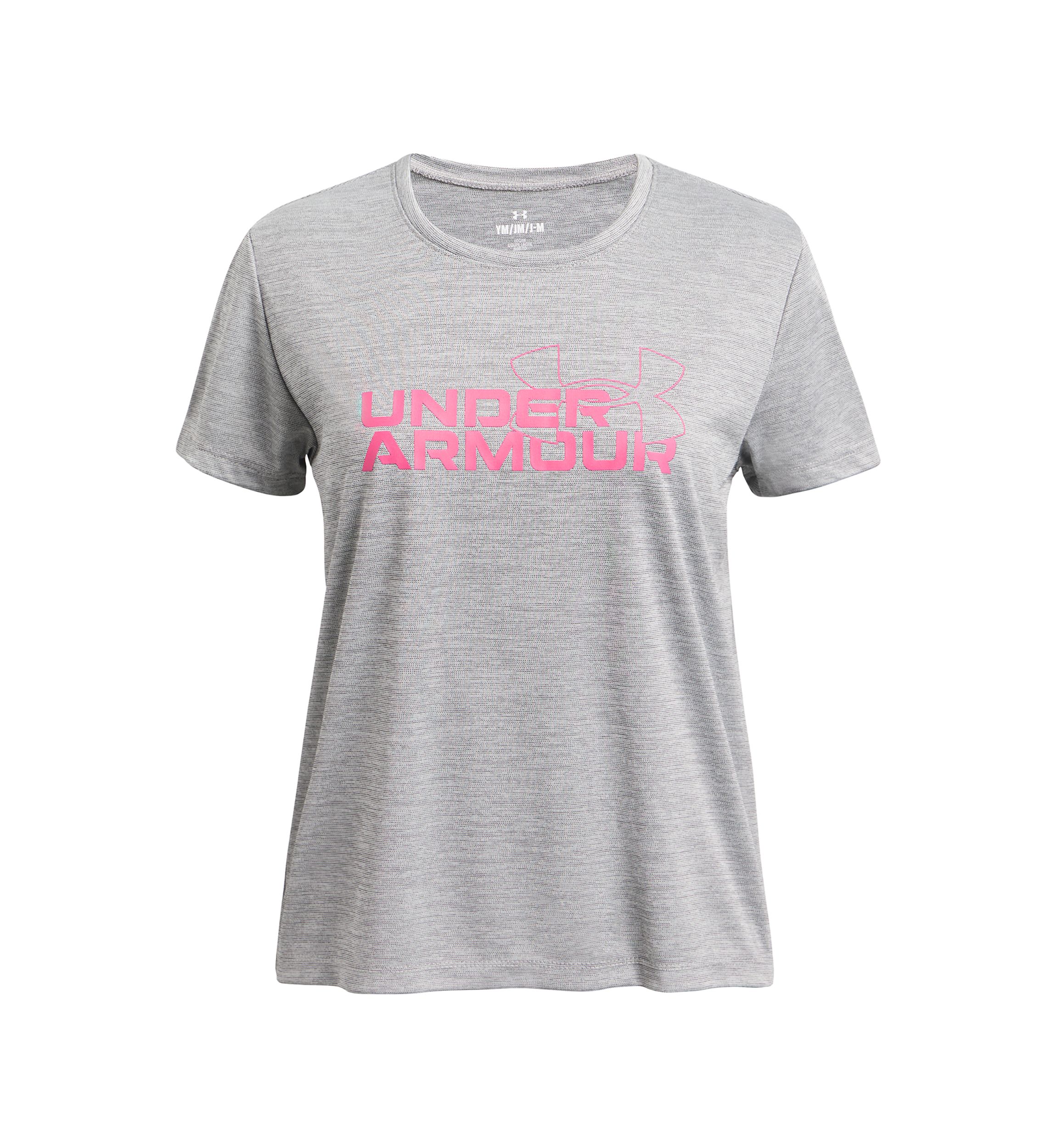 Girls 7-16 UA Tech™ Twist Wordmark Logo Short Sleeve T-Shirt