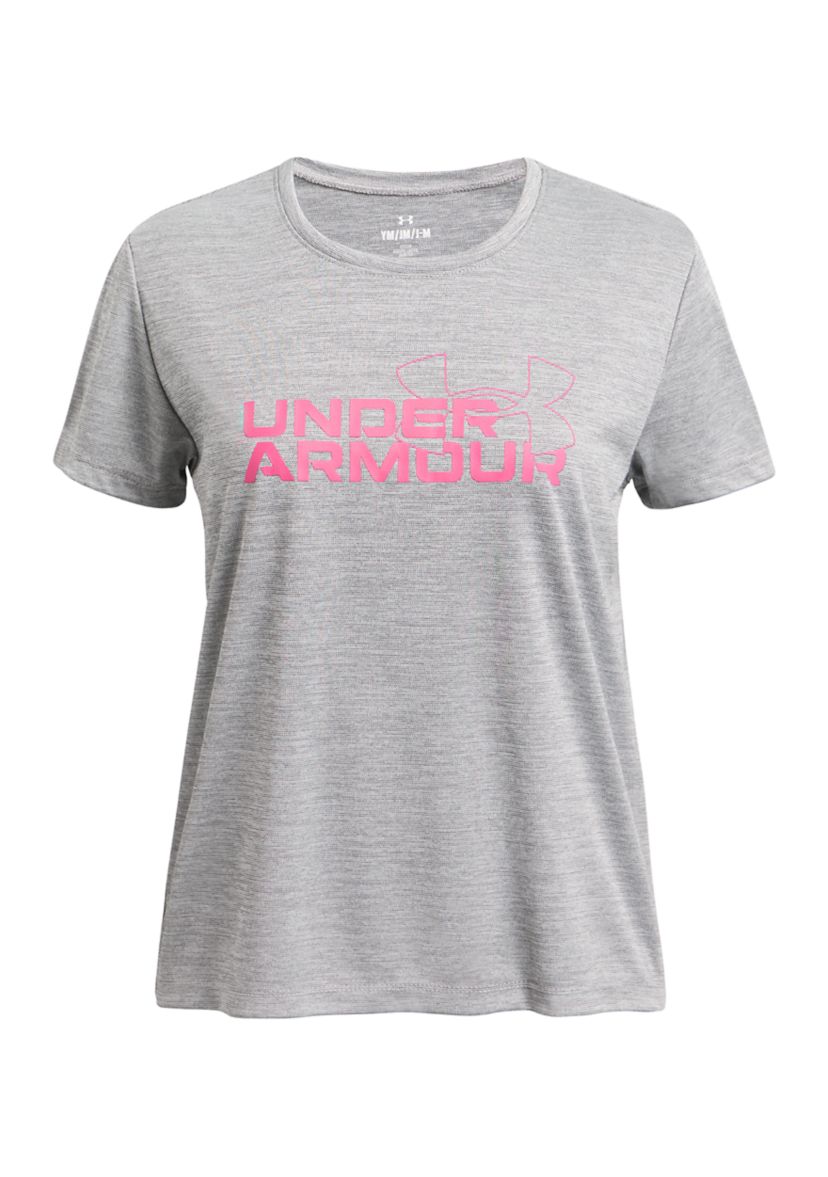 Girls 7-16 UA Tech™ Twist Wordmark Logo Short Sleeve T-Shirt