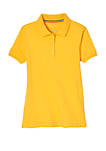 Girls 7-20 Short Sleeve Stretch Piqué Polo Shirt
