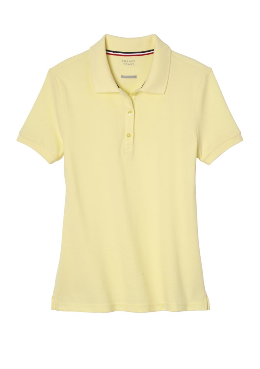 Girls Short Sleeve Stretch Piqué Polo Shirt