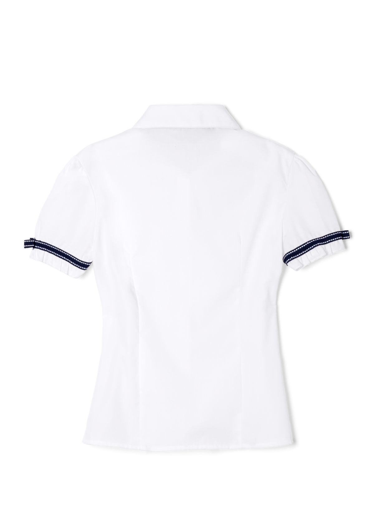 Girls 7-20 Short Sleeve Ribbon Bow Blouse