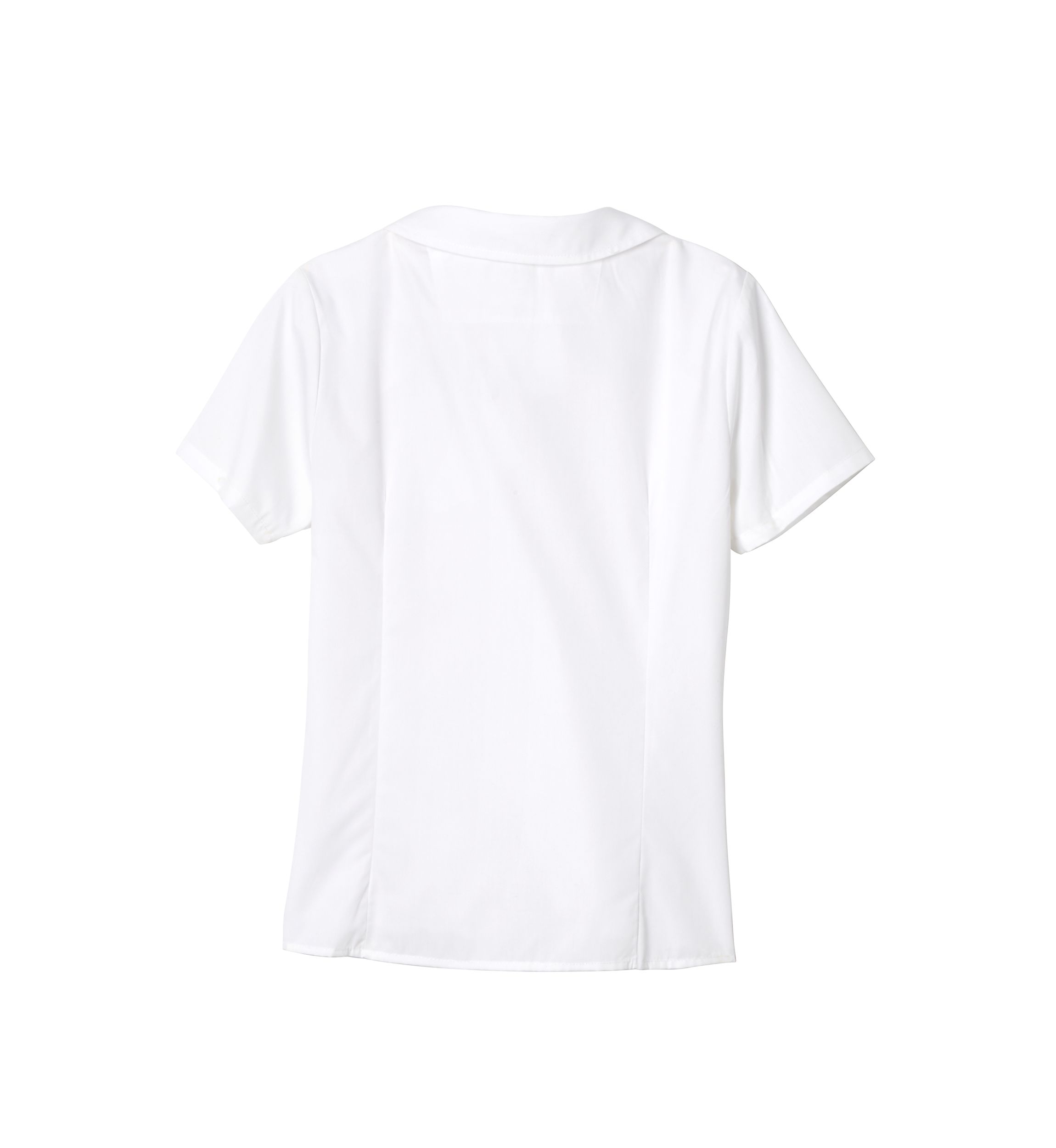 Girls Short Sleeve Modern Peter Pan Collar Blouse