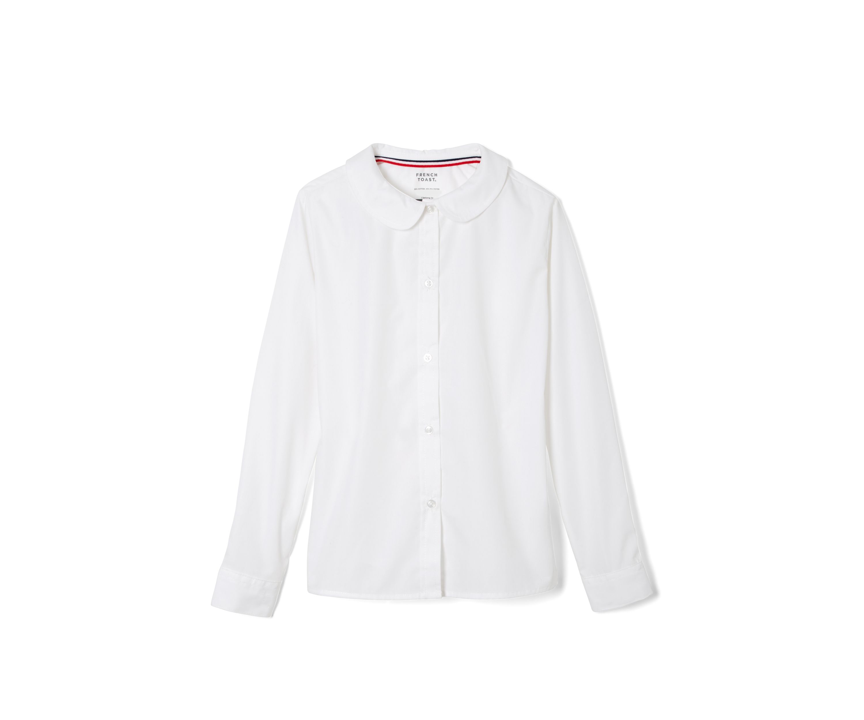  Girls Long Sleeve Modern Peter Pan Collar Blouse