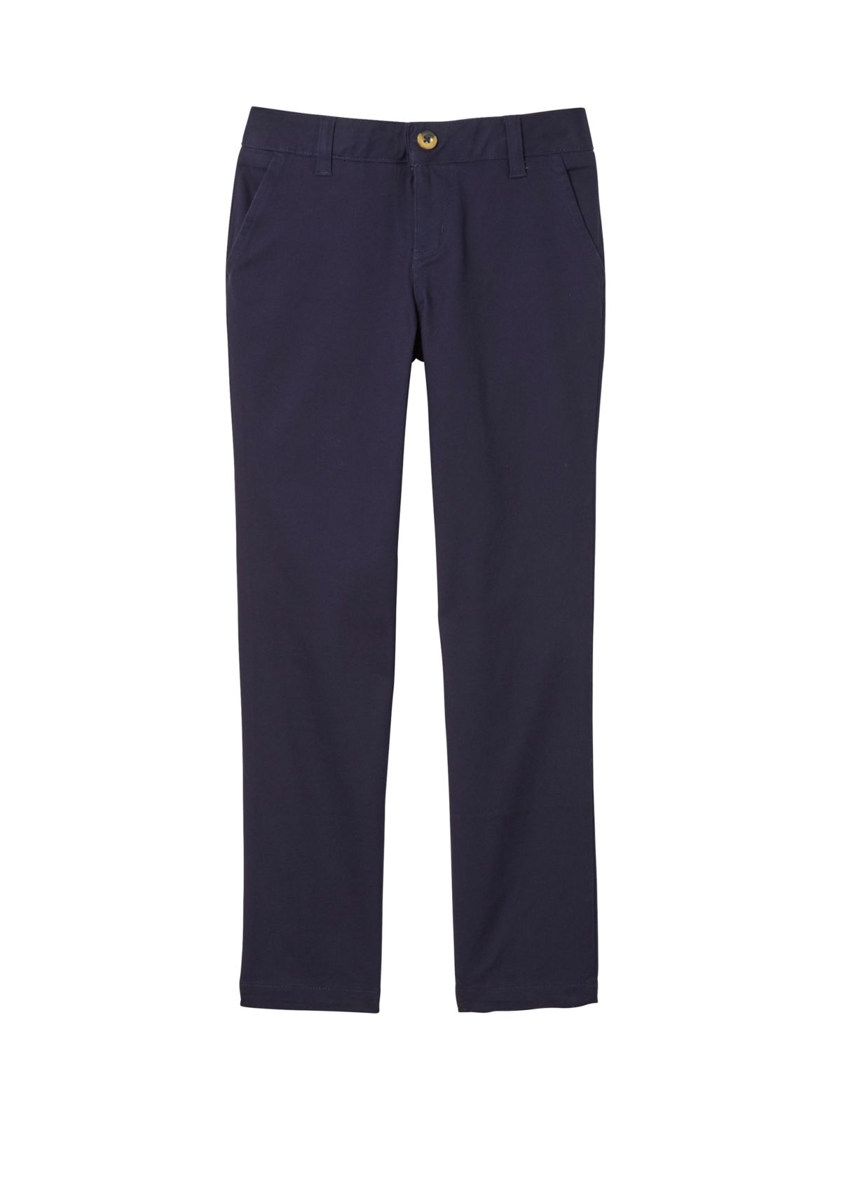 Girls 7-20 Adjustable Waist Stretch Twill Straight Leg Pants