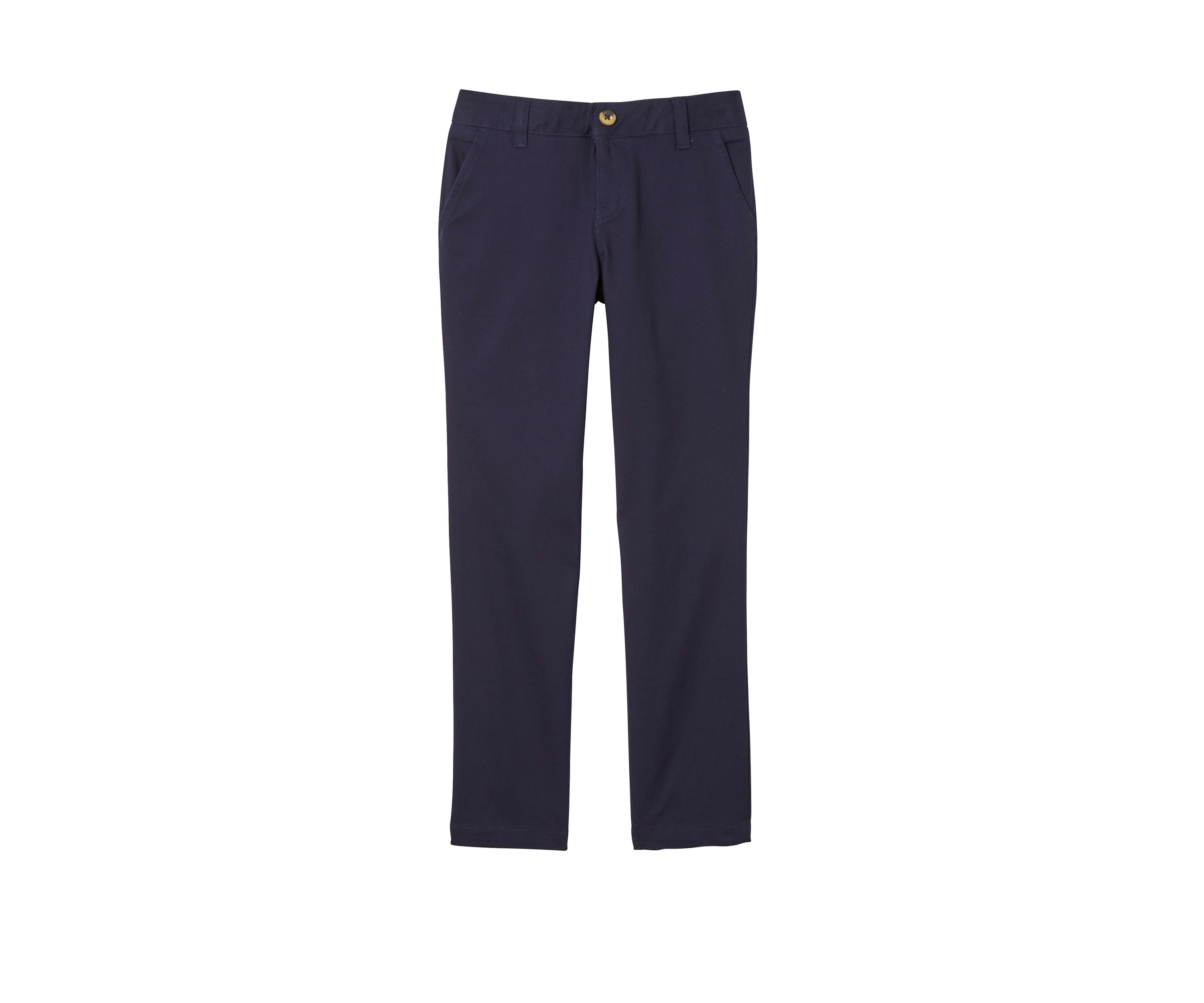 Girls 7-20 Adjustable Waist Stretch Twill Straight Leg Pants
