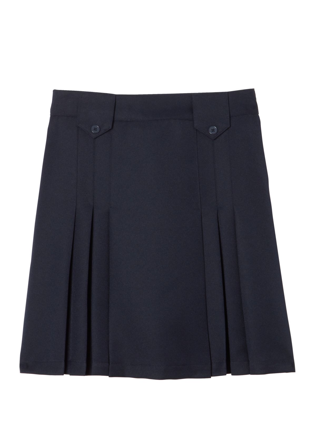 Girls 7-20 Adjustable Waist Front Tab Pleated Skirt