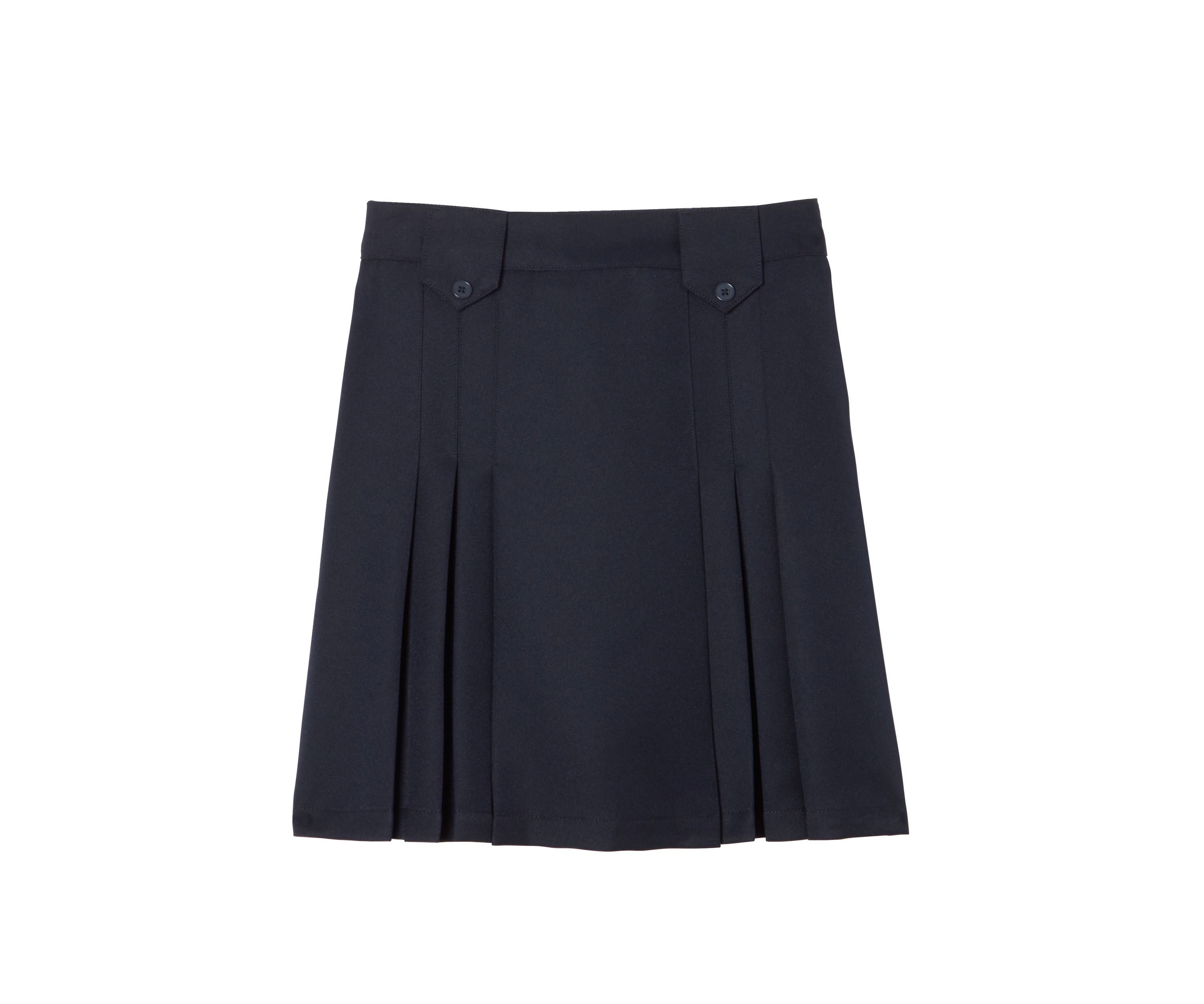 Girls 7-20 Adjustable Waist Front Tab Pleated Skirt