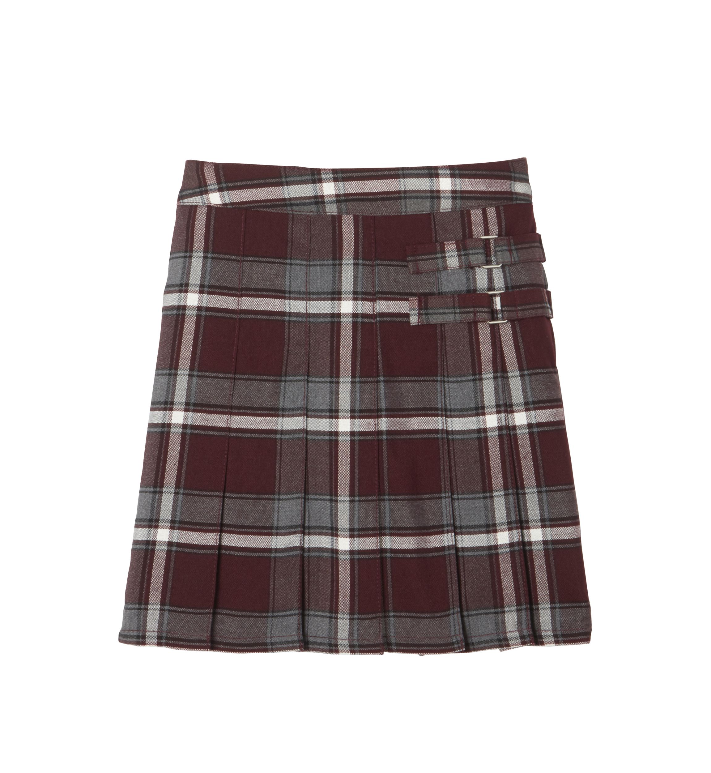 Girls Adjustable Waist Plaid 2 Tab Scooter