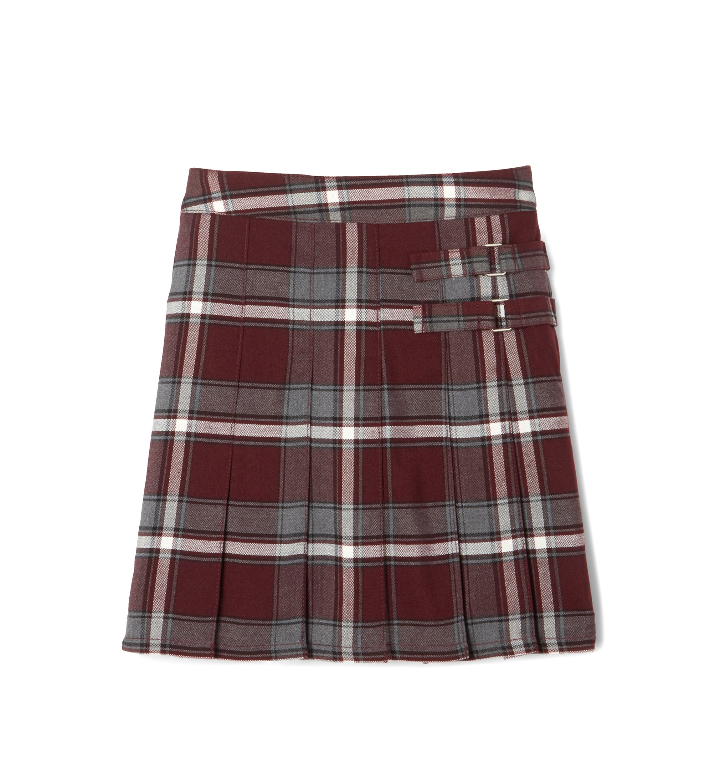 Girls 7-20 Adjustable Waist Plaid 2 Tab Scooter