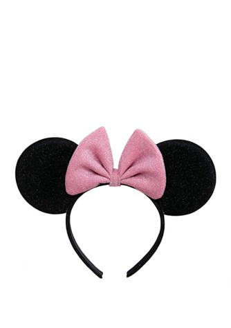 Disney® Minnie Girls Minnie Black Ears with Pink Bow Headband | belk