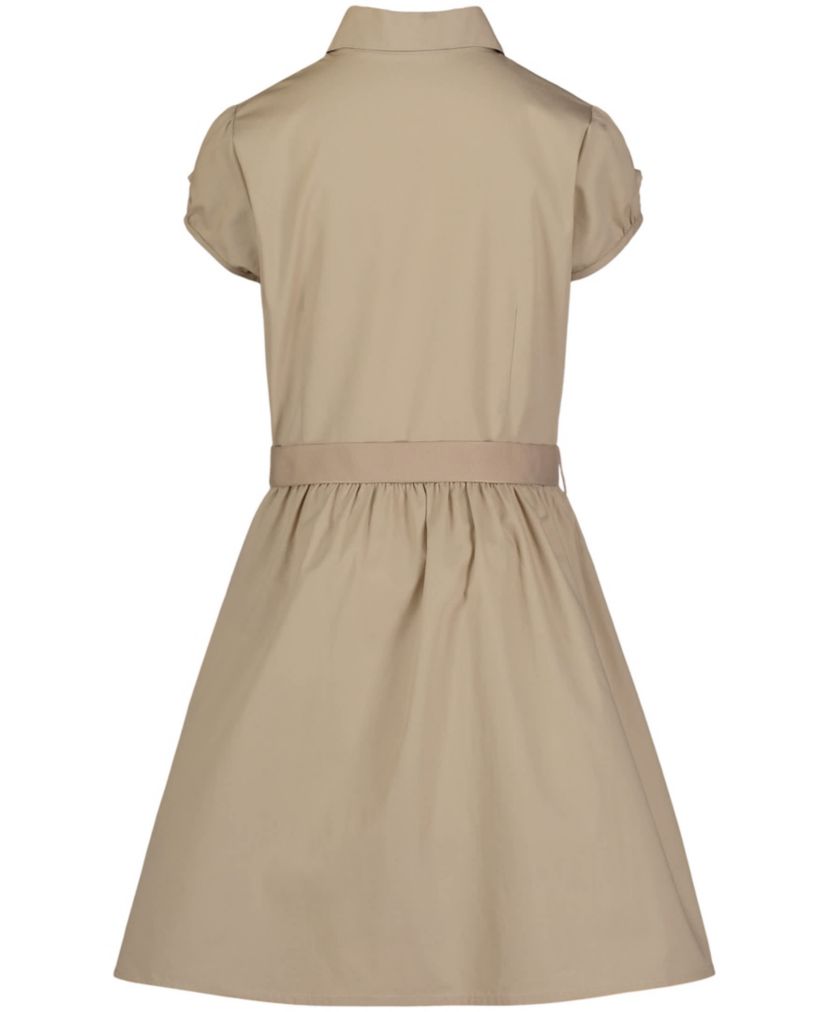 Girls 7-16 Short Sleeve Belted Shirtdress