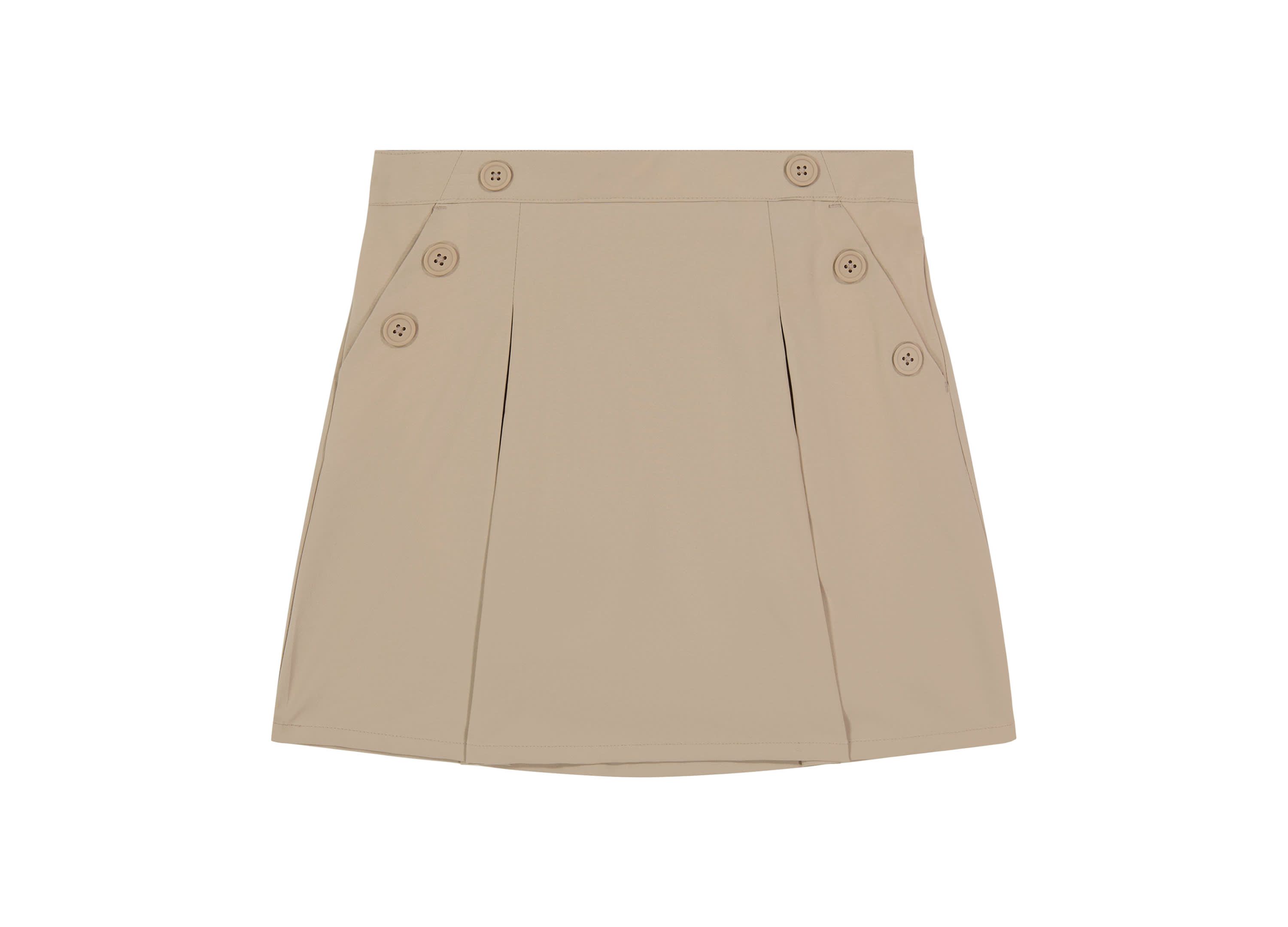 Girls 4-6x Stretch Scooter with Button Pockets