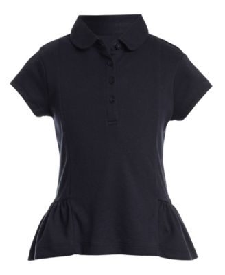 Nautica Girls 7-16 Tunic Knit Polo, Navy Blue, Small