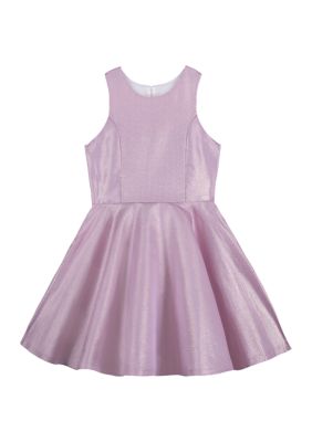 Calvin Klein Girls 4-6x Lavender Speckle Dress