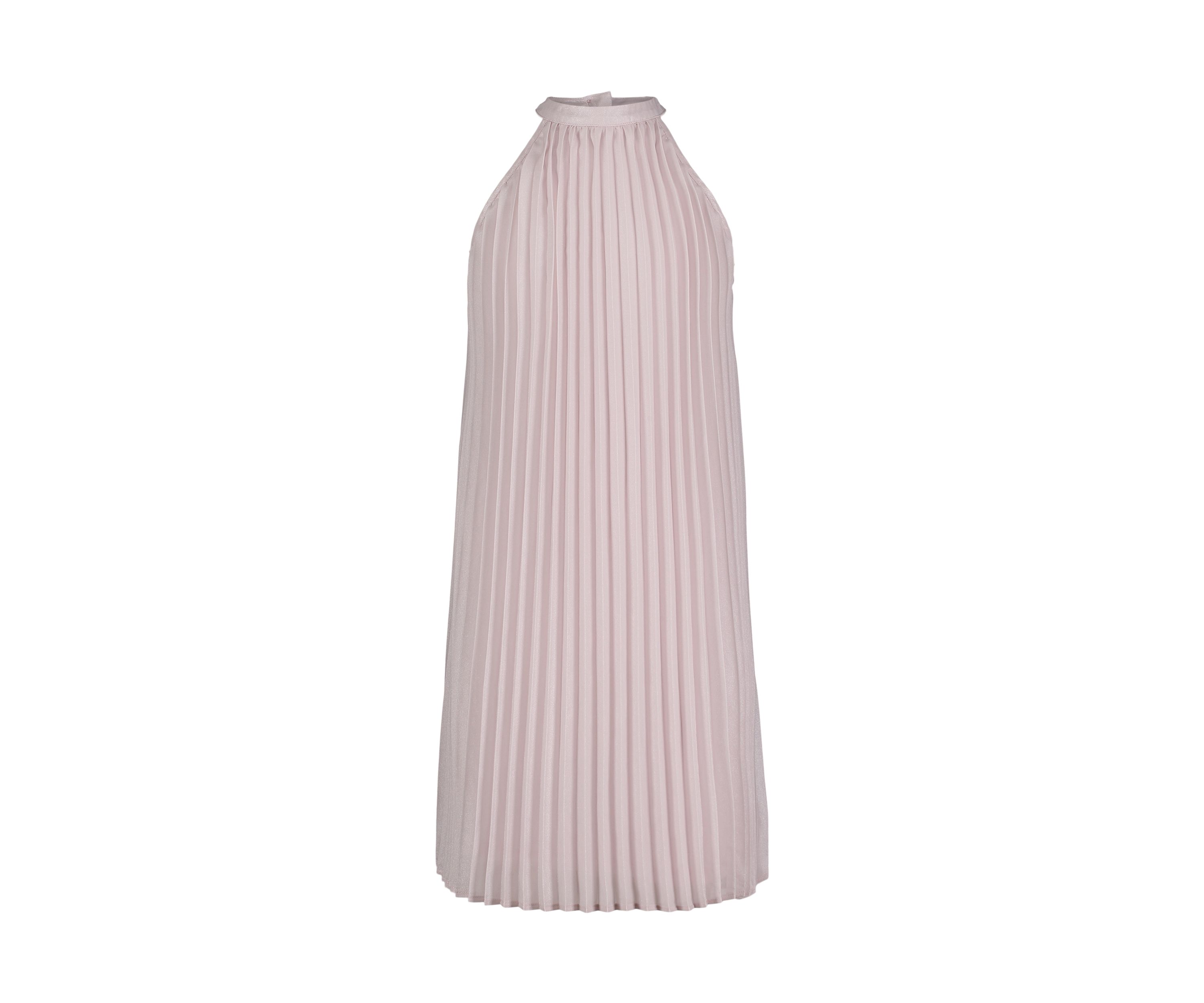 Girls 7-16 Pleated Metallic High-Neck Swing Dress