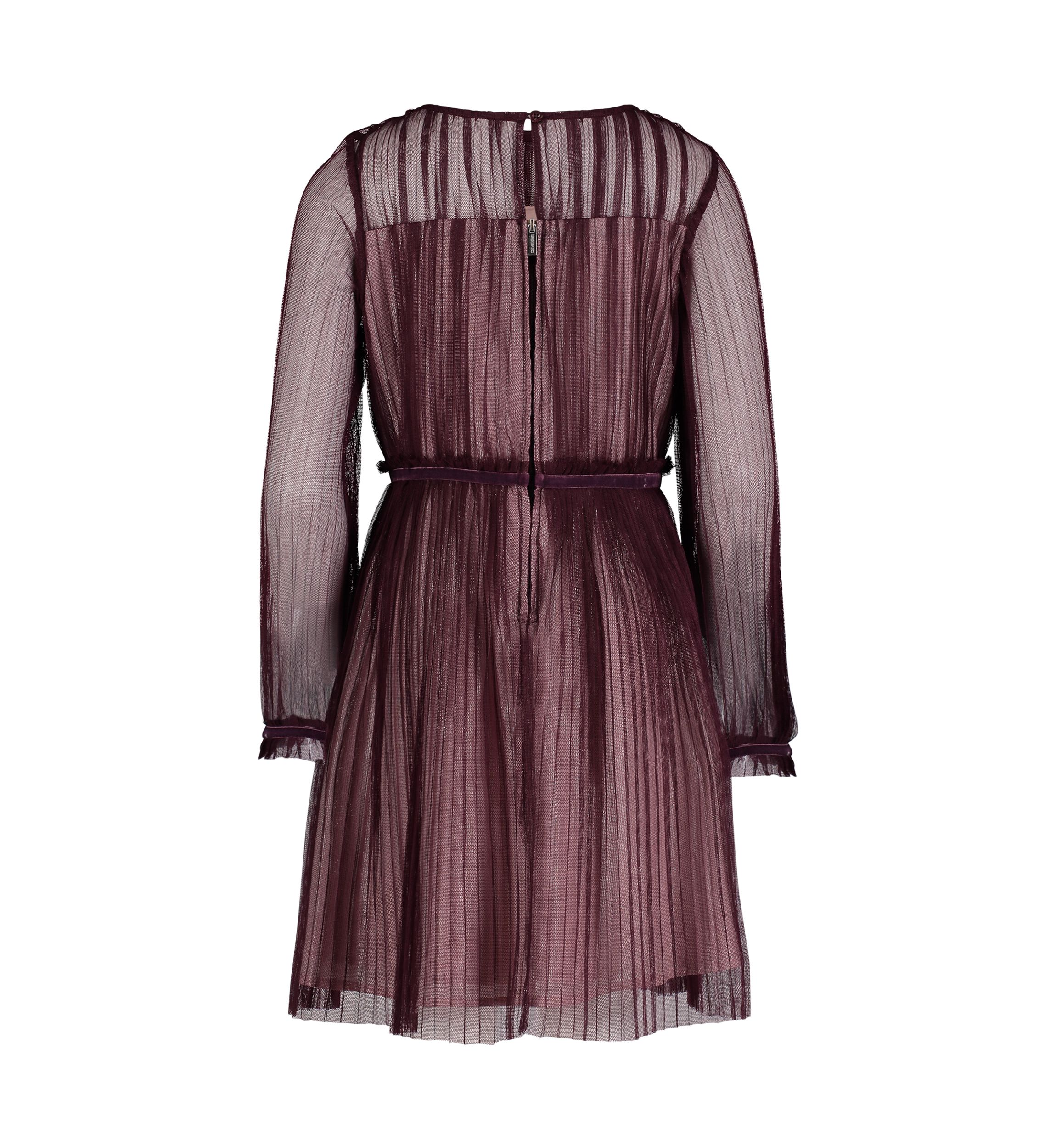 Girls 7-16 Long Sleeve Pleated Tulle Over Lurex Stripes Romance Dress