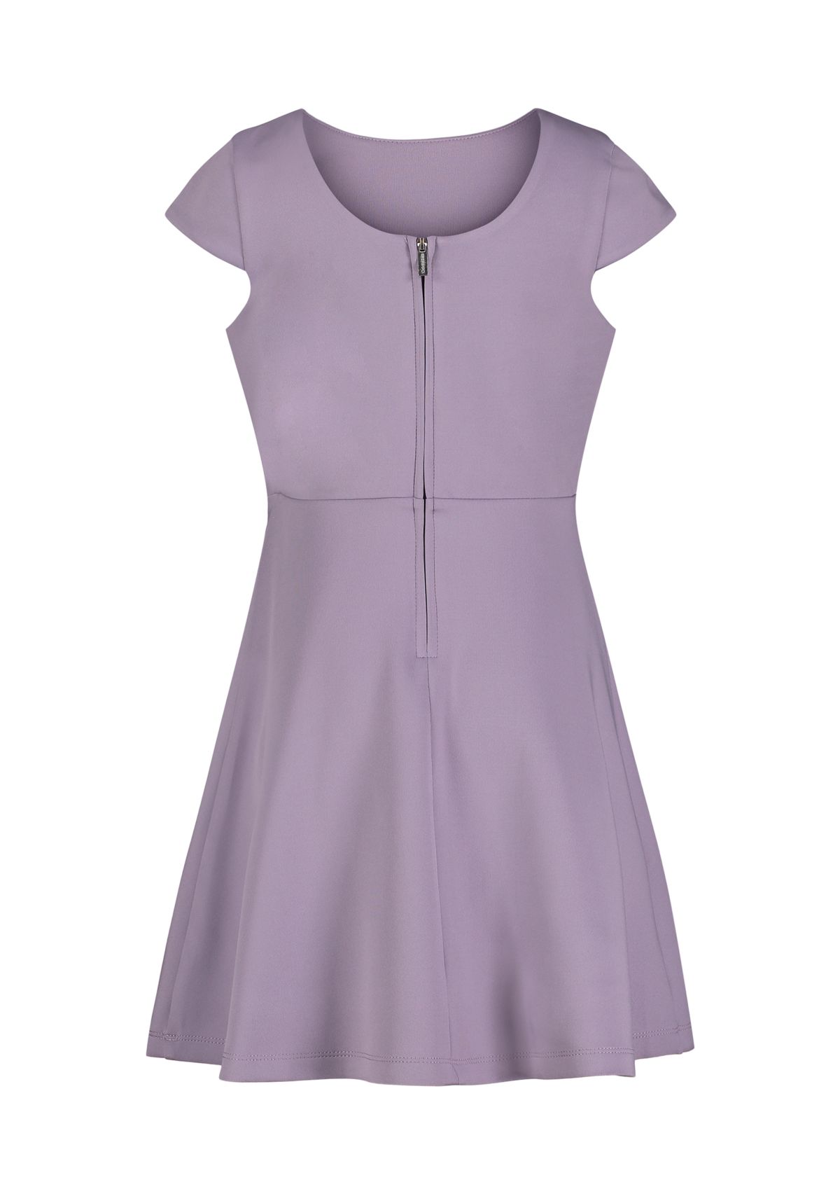 Girls 7-16 Softly Pleated Sleeveless Scuba Dress