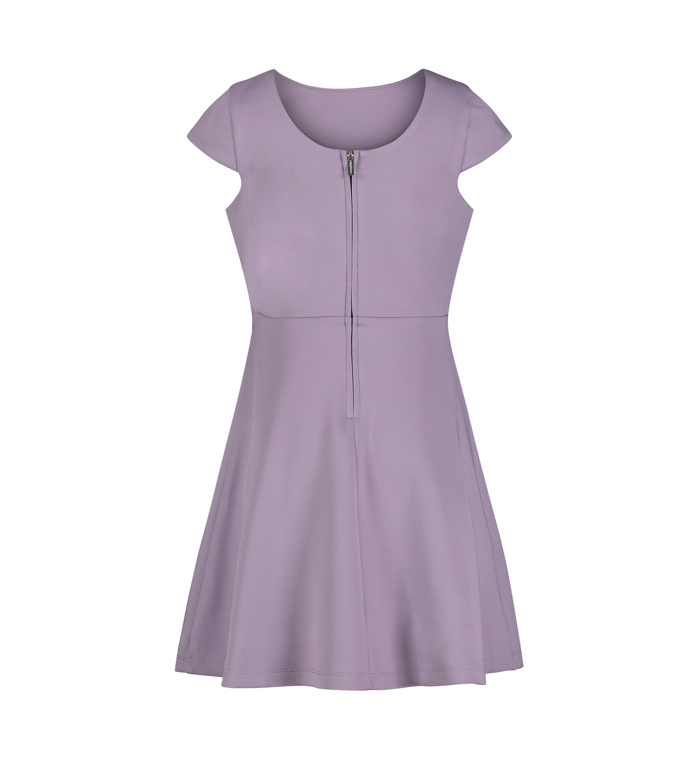 Girls 7-16 Softly Pleated Sleeveless Scuba Dress