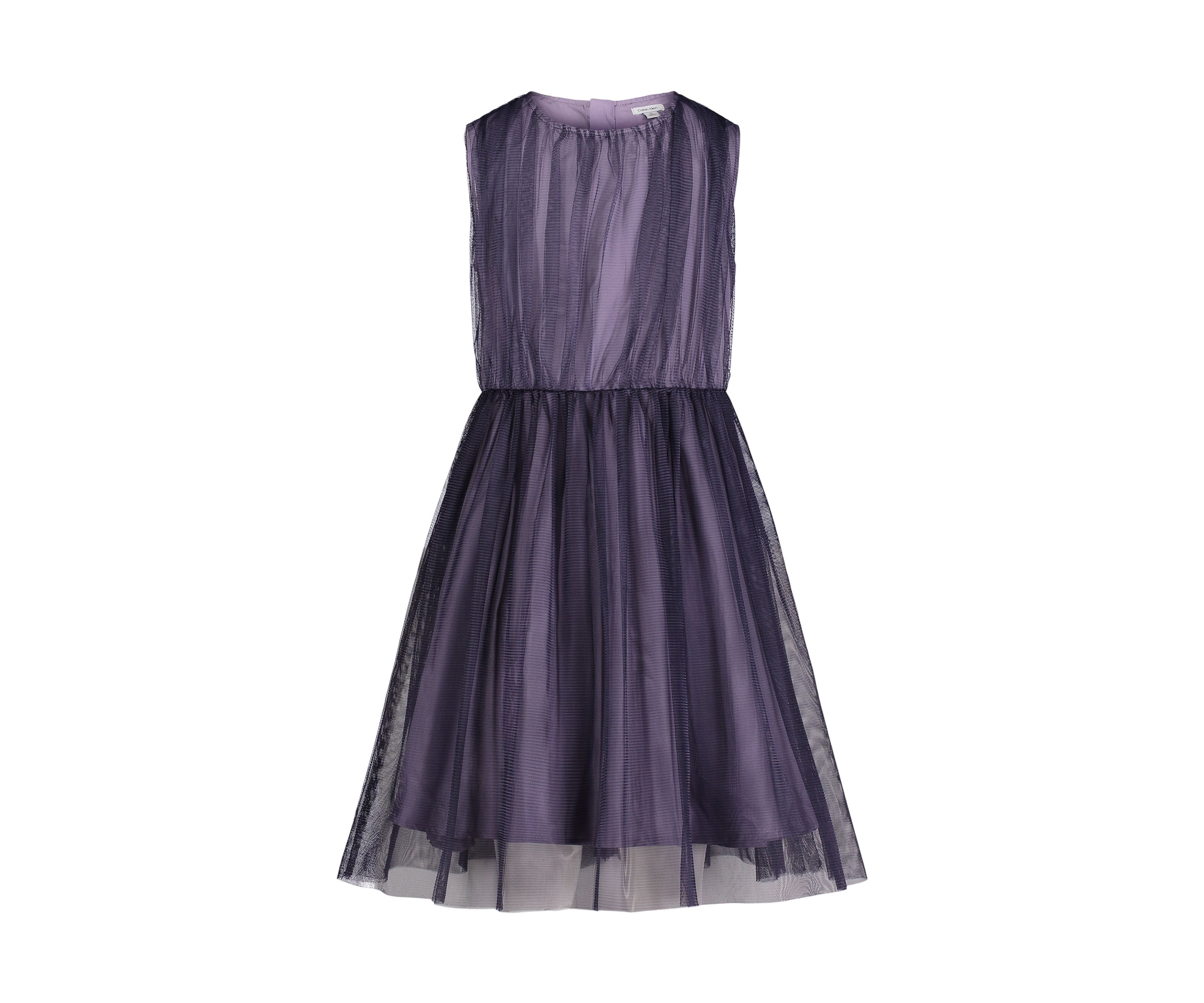 Girls 7-16 Printed Tulle Modern Sleeveless Tutu Dress