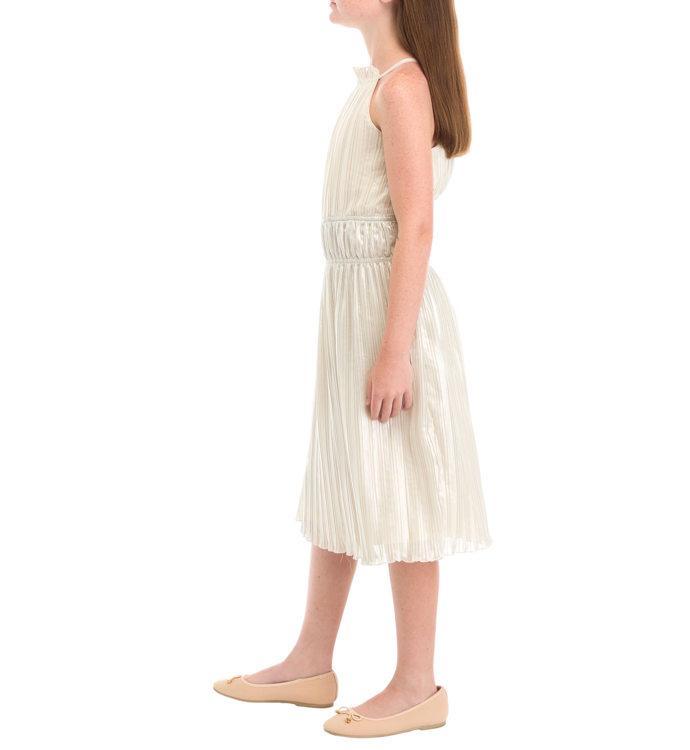 Girls 7-16 Shirred Shimmer Midi Dress