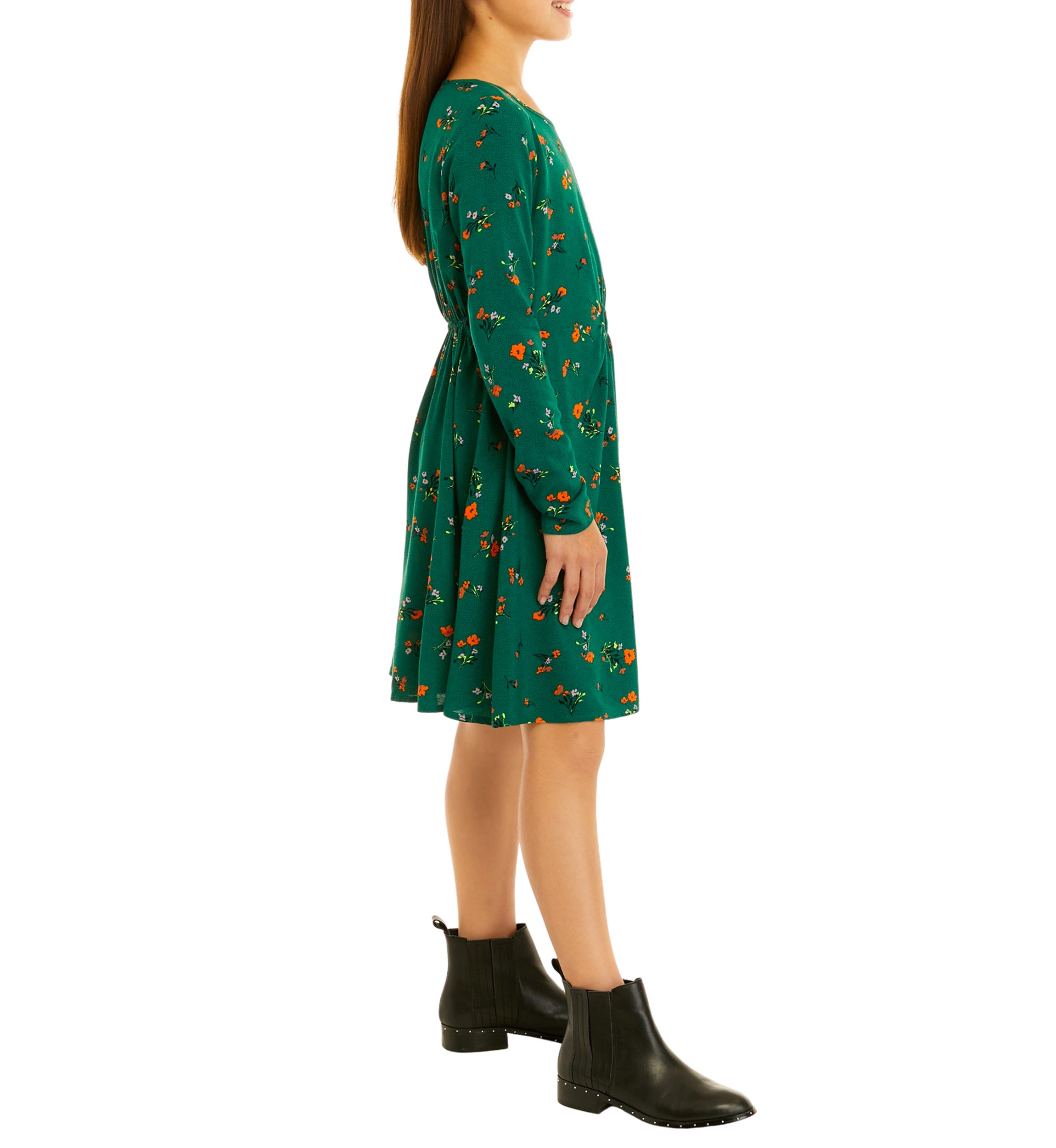 Girls 7-16 Long Sleeve O-Ring Cut Out Dress