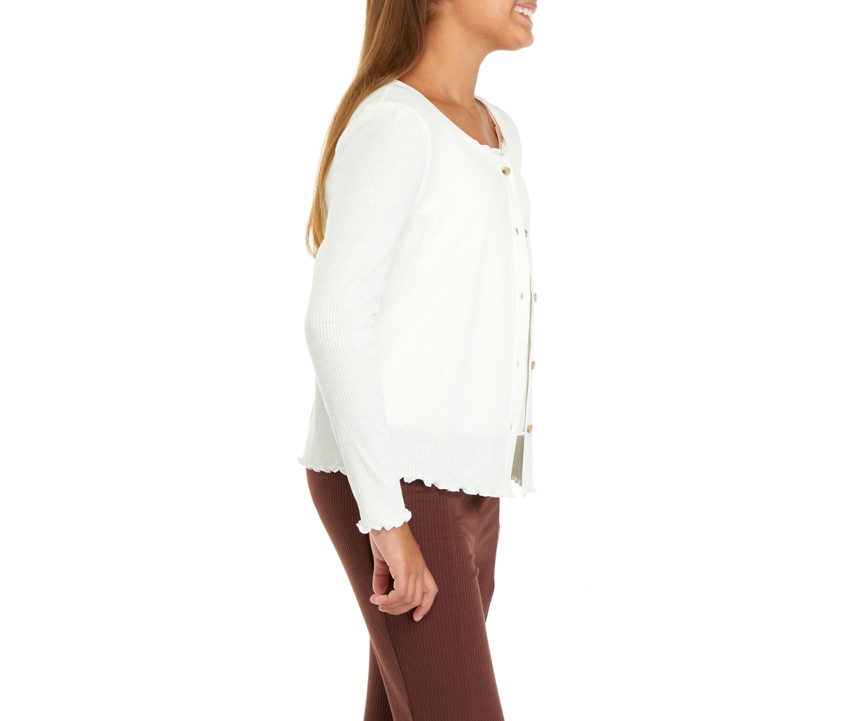 Girls 7-16 Long Sleeve Cardigan Set 