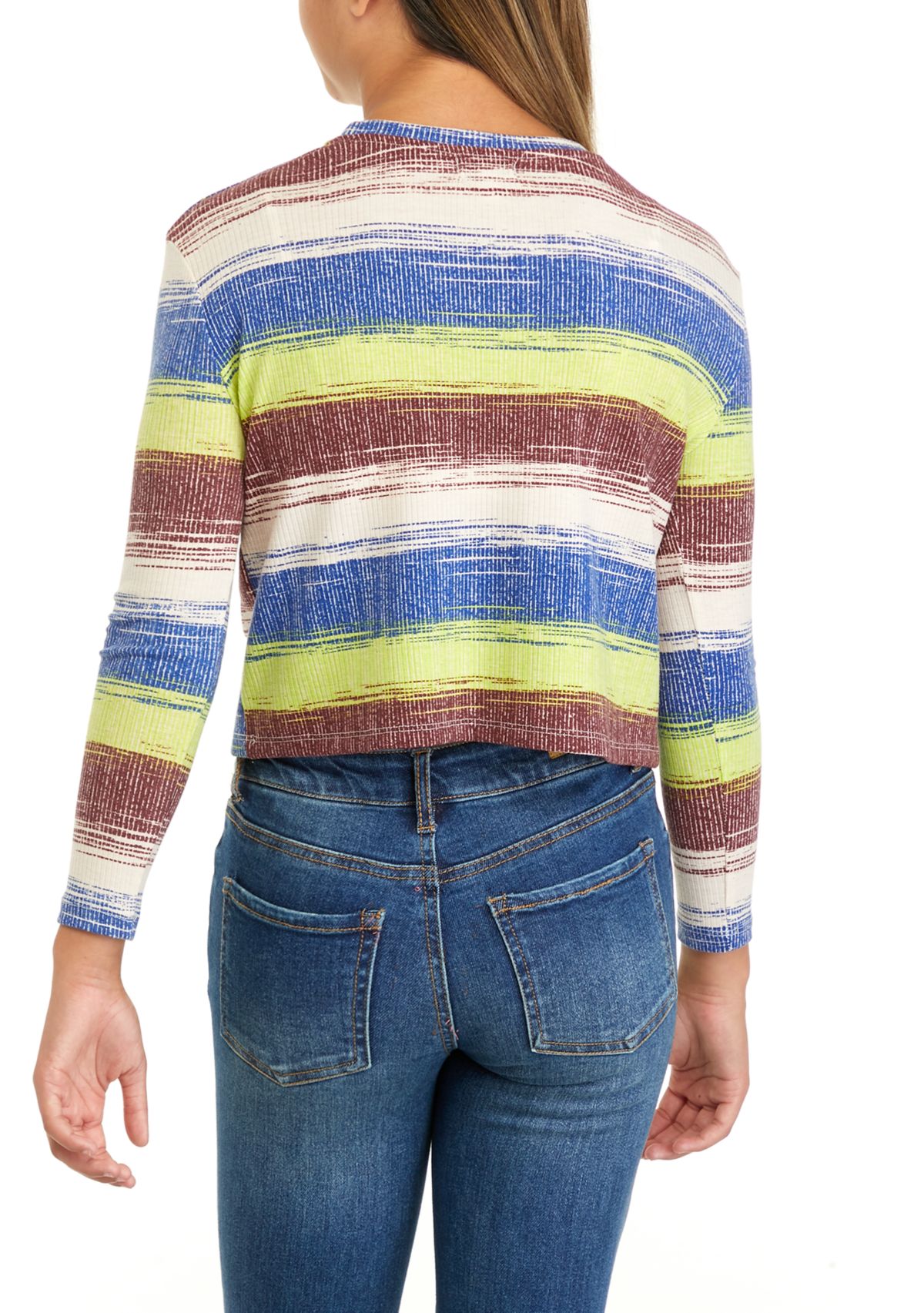 Girls 7-16 Long Sleeve Striped T-Shirt 