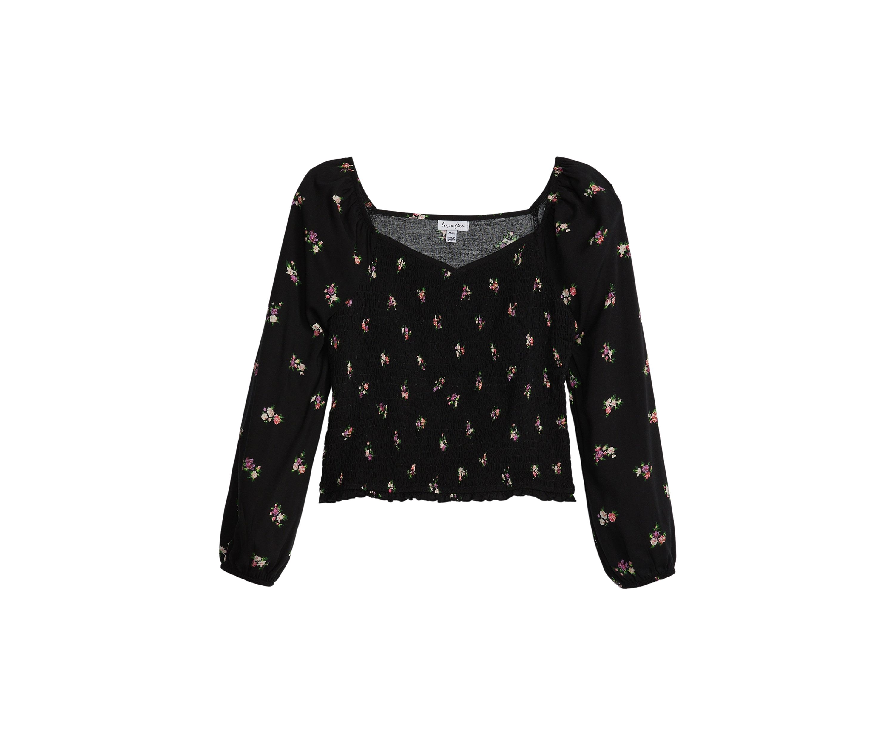 Girls 7-16 Blouson Sleeve Floral Top 